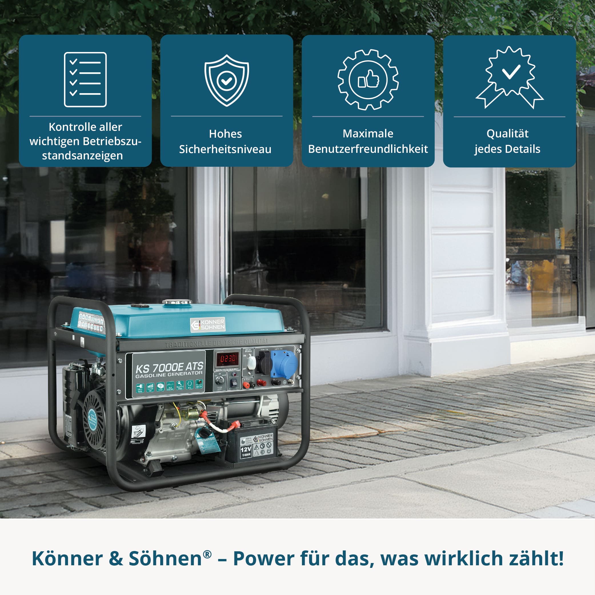 Benzin-Generator "Könner & Söhnen" KS 7000E ATS