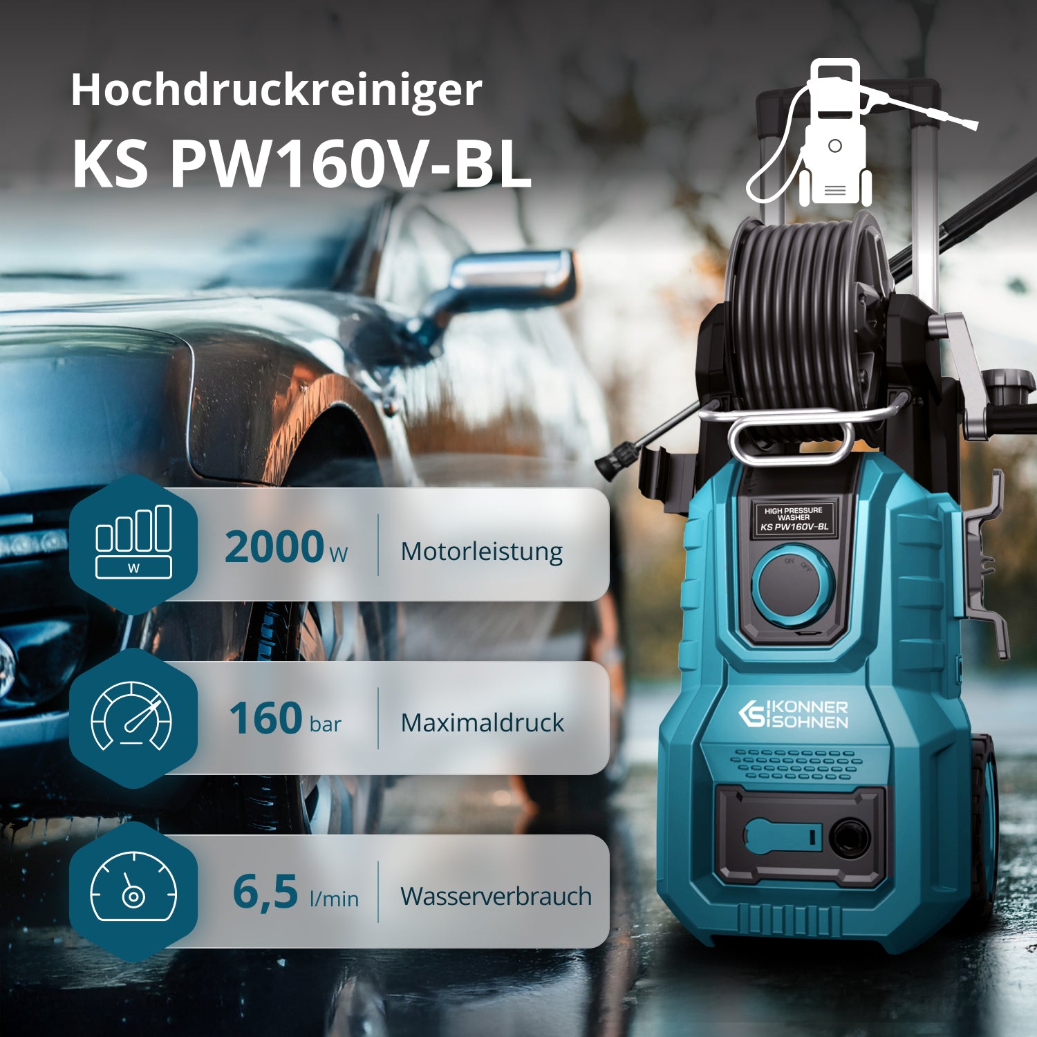 Hochdruckreiniger KS PW160V-BL