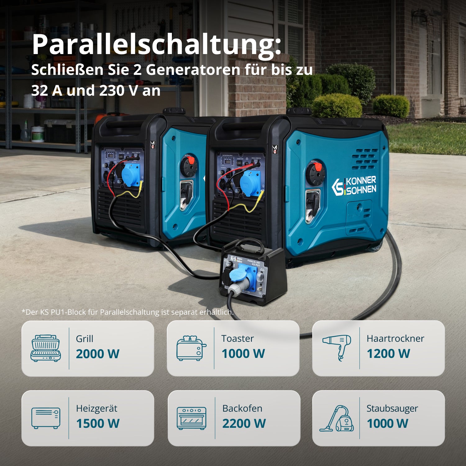 Könner & Söhnen Inverter-Generator KS 6000iE S