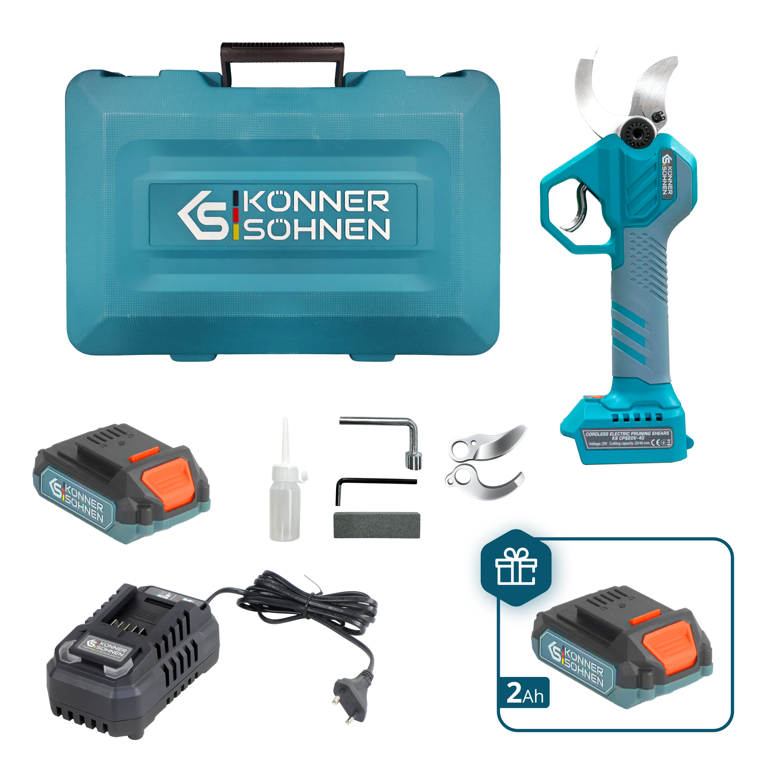 Akku-Gartenschere KS CPS20V-40 Case PLUS