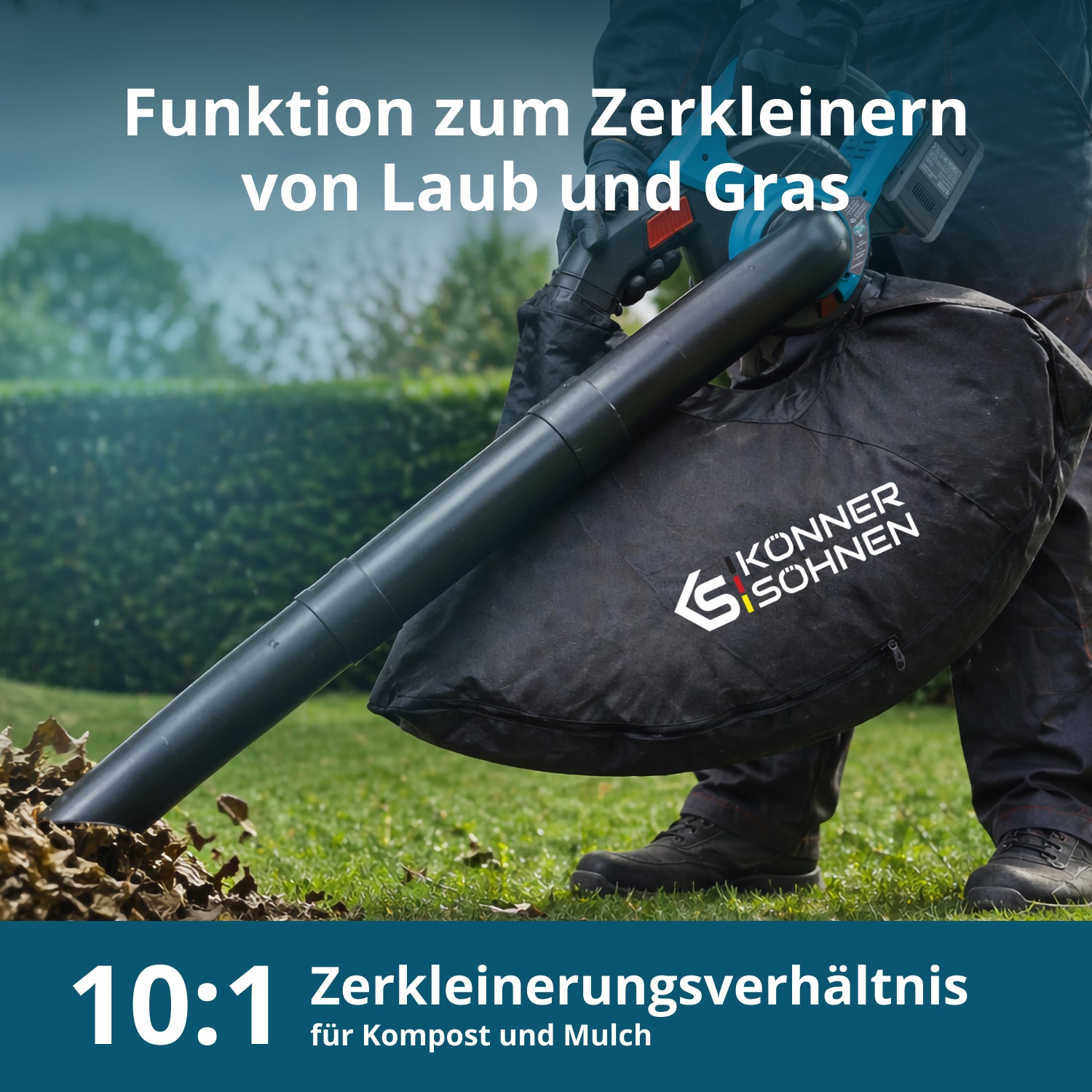 Akku-Gartensauger mit Laubzerkleinerungsfunktion KS LBV-40V