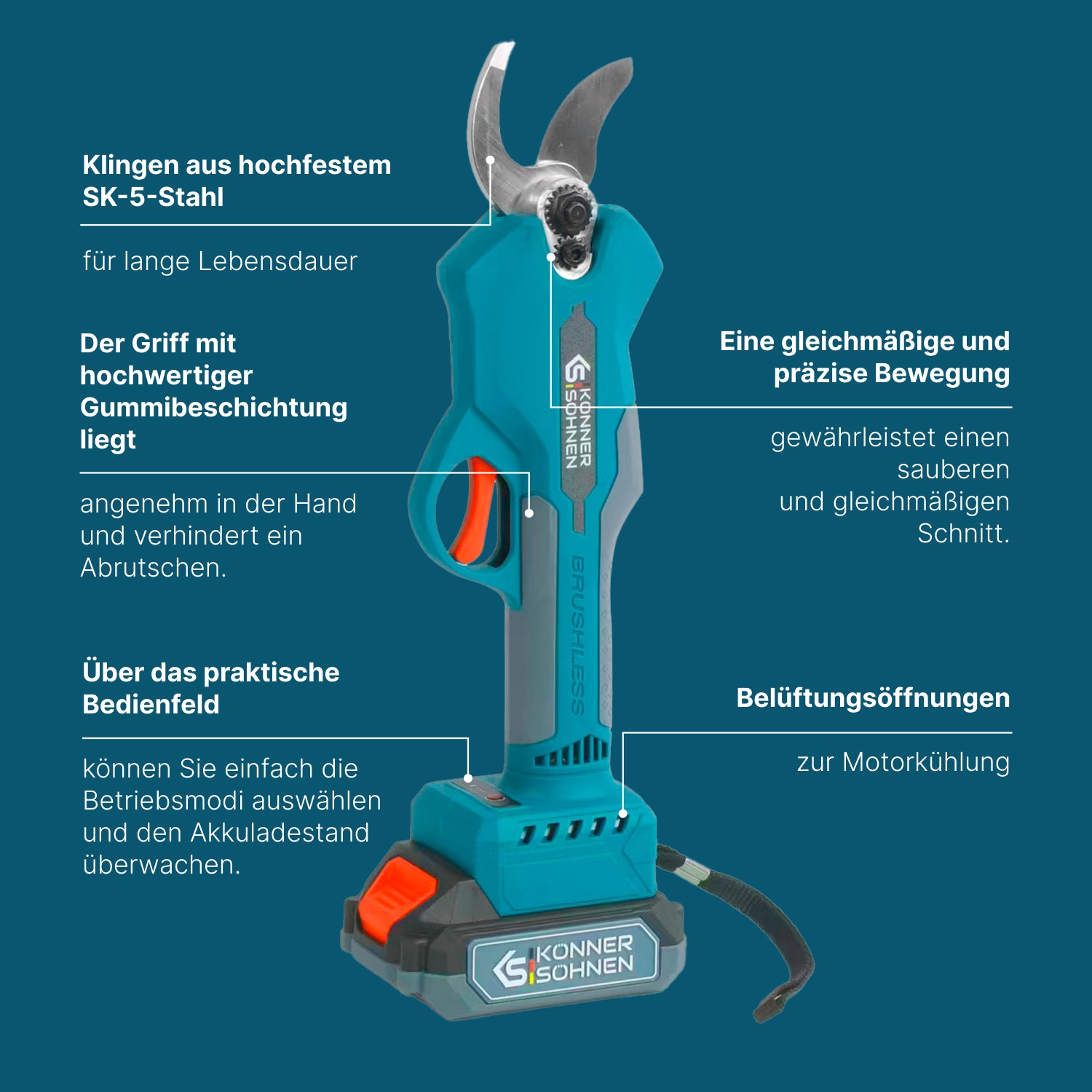 Akku-Gartenschere KS CPS20V-32 Case PLUS