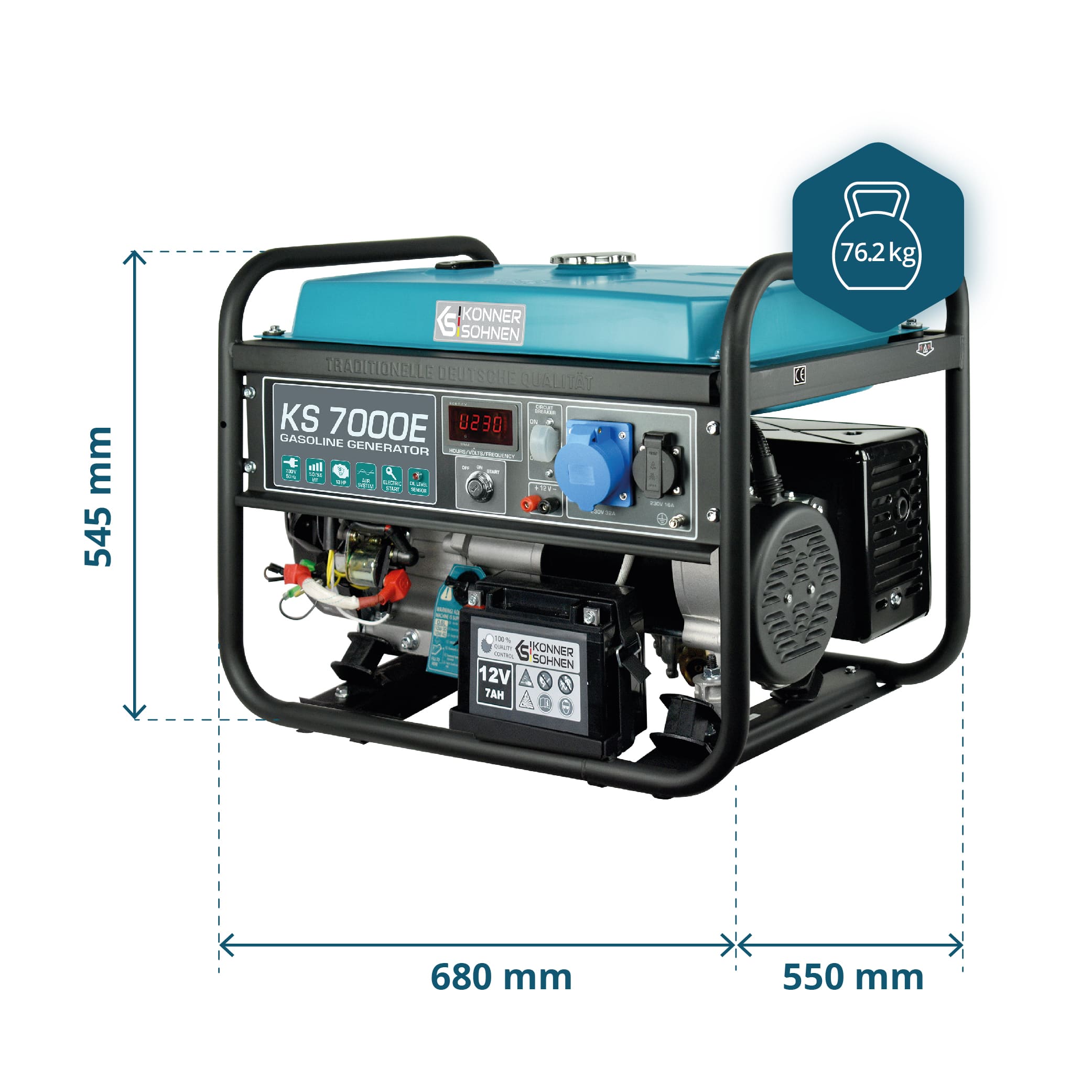 Benzin-Generator "Könner & Söhnen" KS 7000E