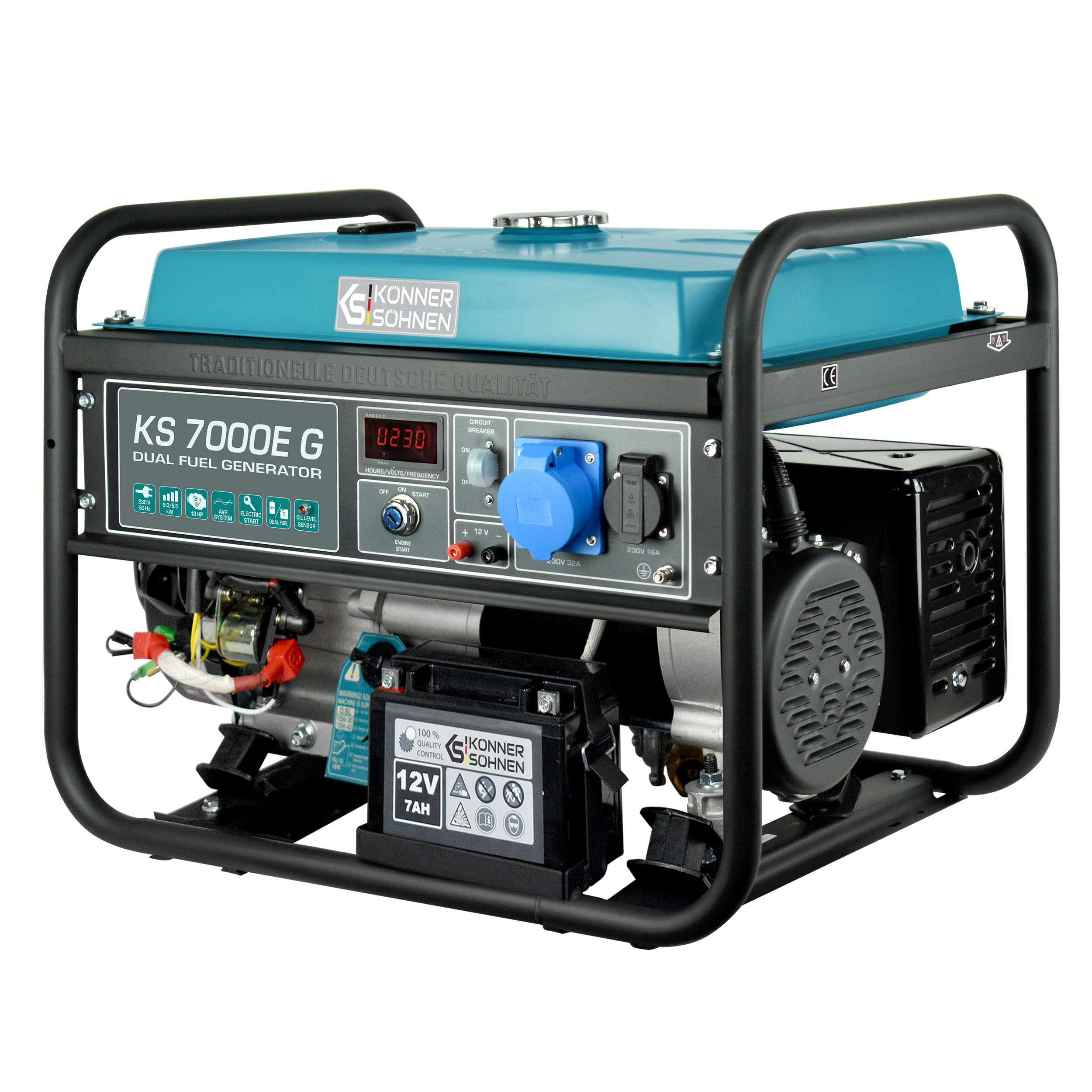 LPG/Benzin-Generator "Könner & Söhnen" KS 7000E G