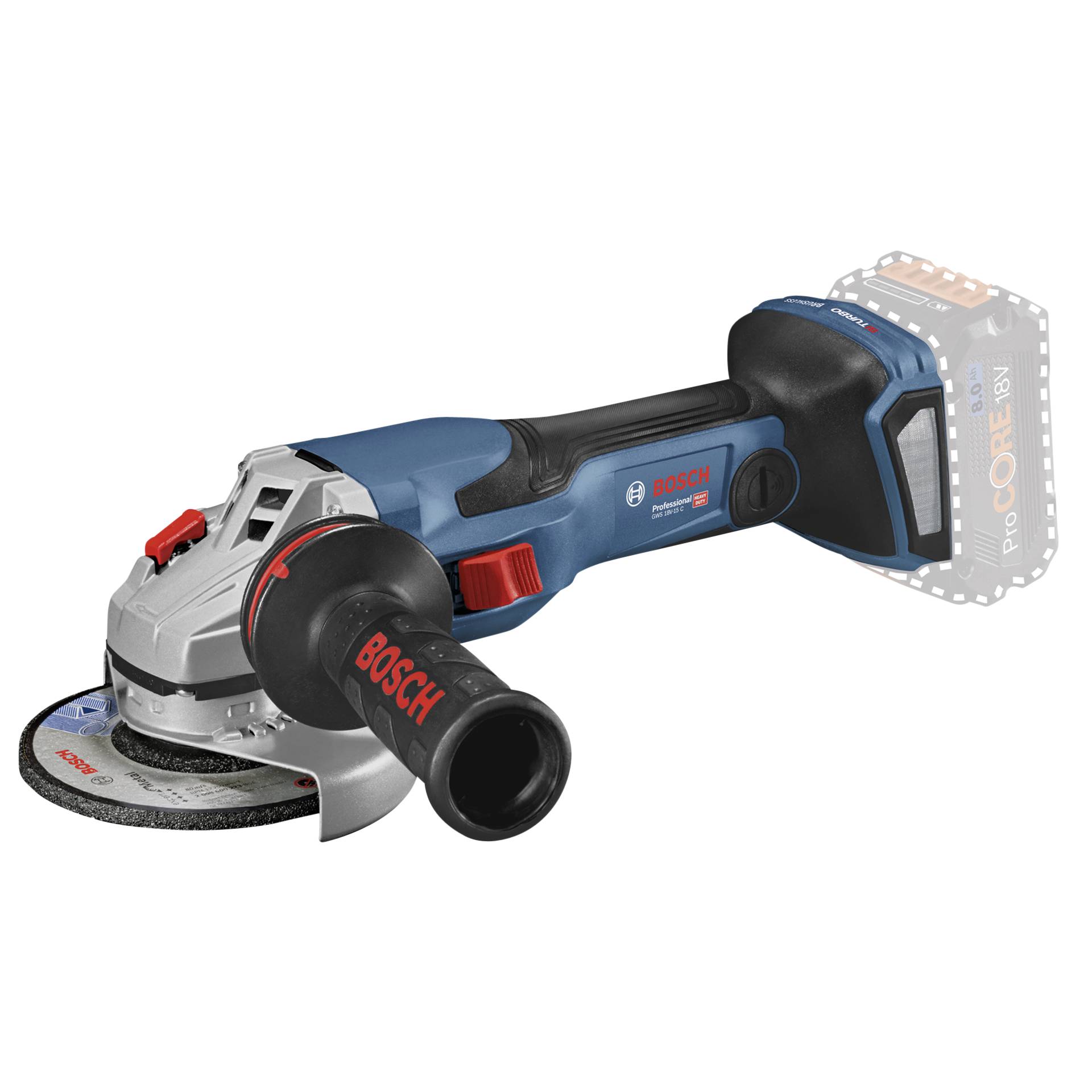 Bosch GWS 18V-15 C Akku-Winkelschleifer Bosch GWS 18V-15 C Akku-Winkelschleifer