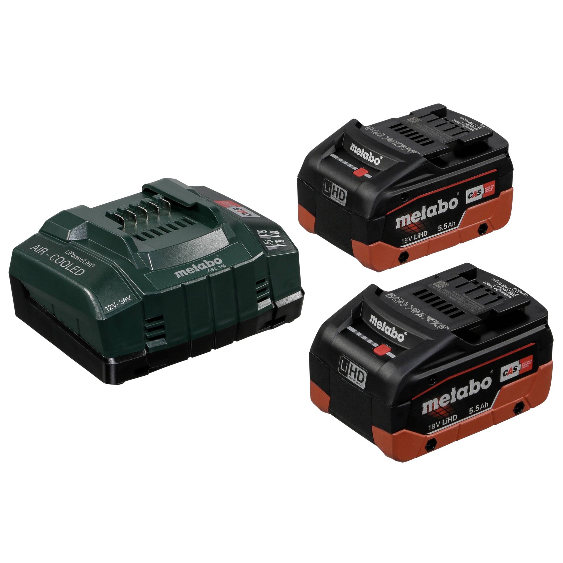 Metabo Basis-Set 2x 18V 5,5 Ah LiHD Metabo Basis-Set 2x 18V 5,5 Ah LiHD
