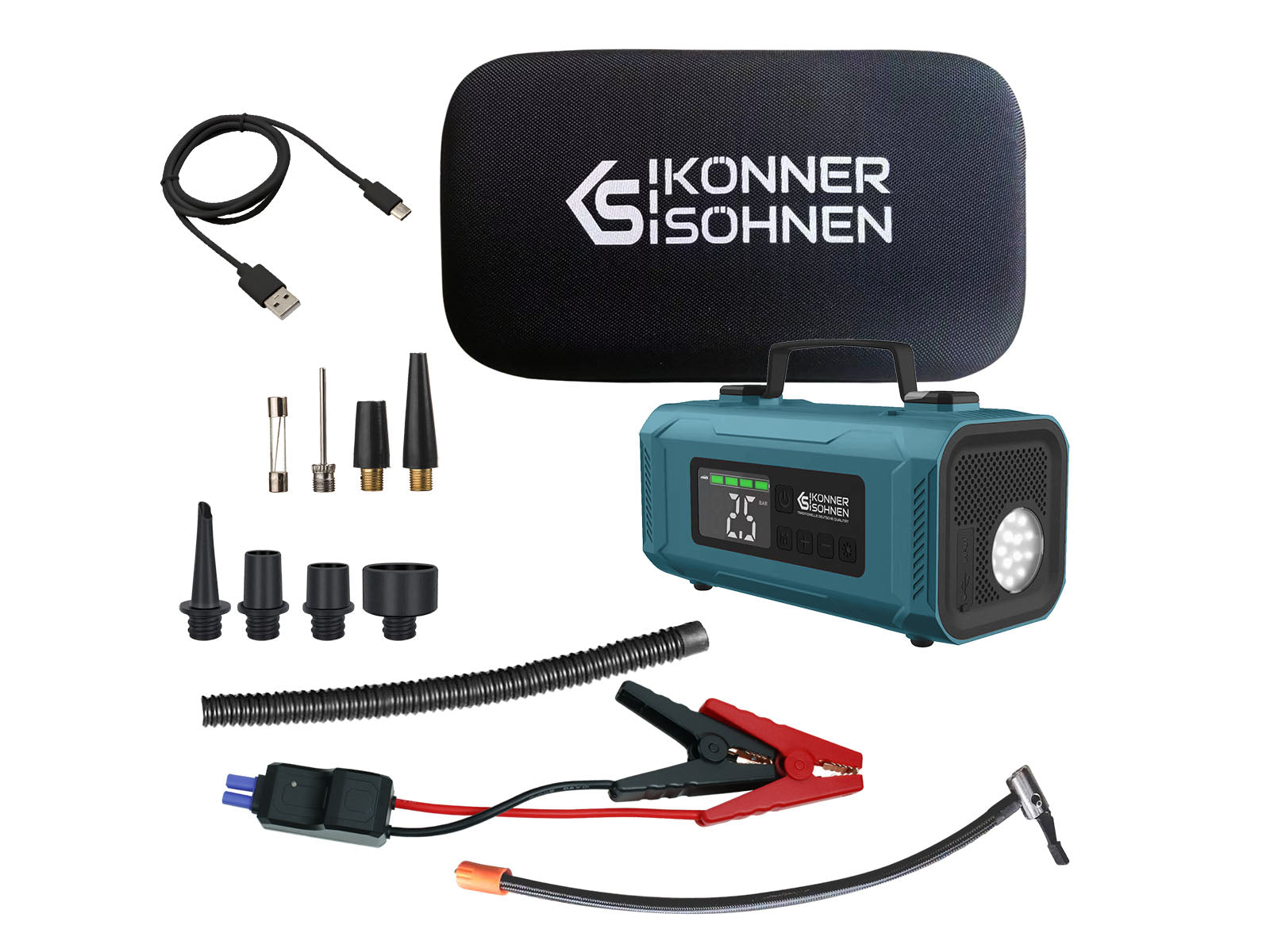 Könner & Söhnen Startgerät mit Akku-Kompressor KS JSP-2000
