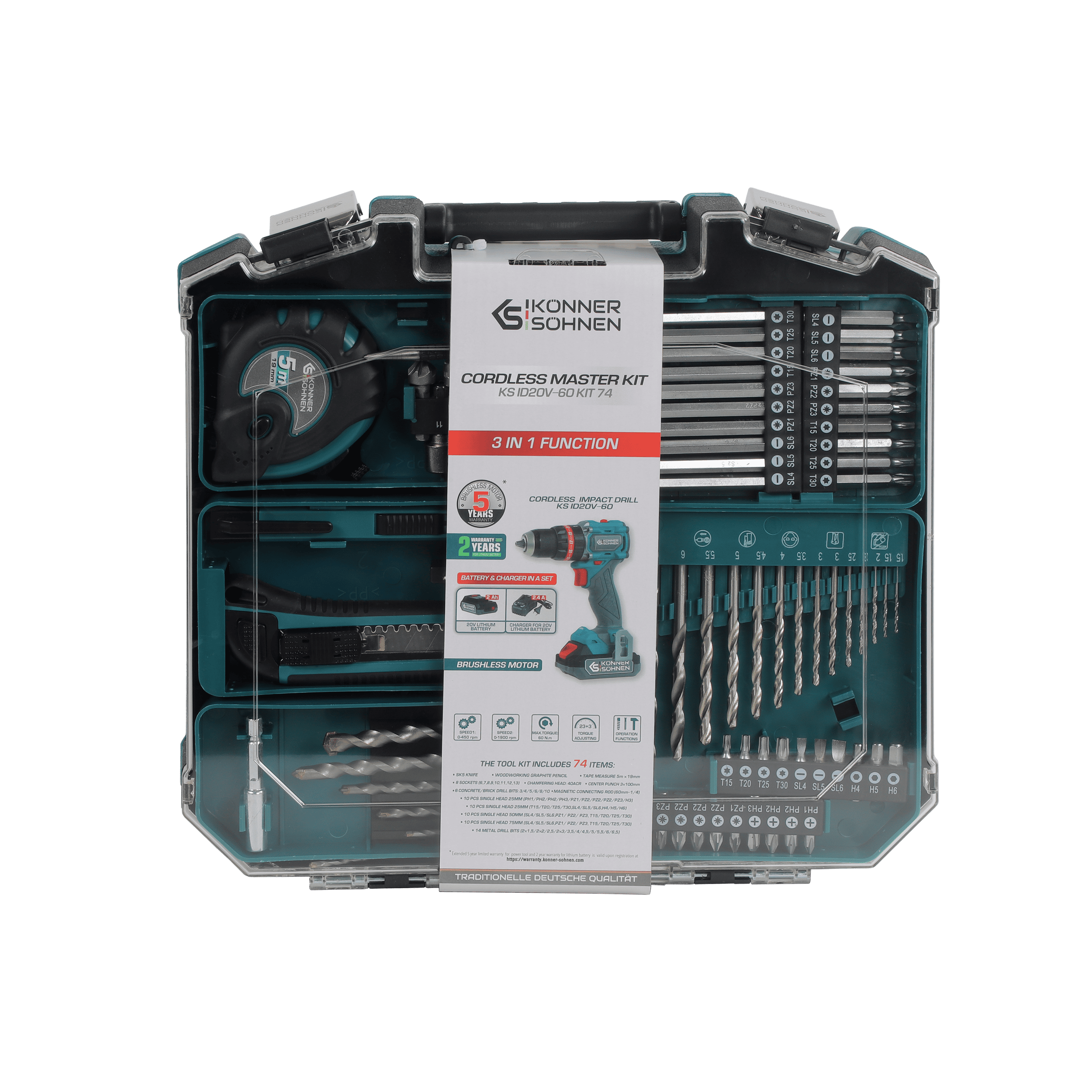 Kabelloses Meister-Set KS ID20V-60 KIT 74 PLUS
