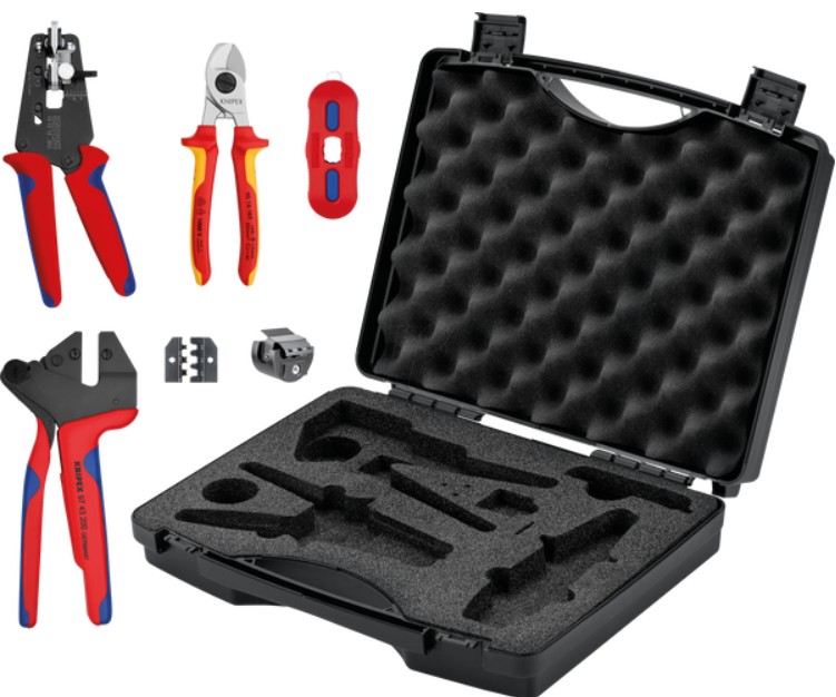 KNIPEX Werkzeugkoffer PV 7-tlg. für Solar-Steckverbinder MC4