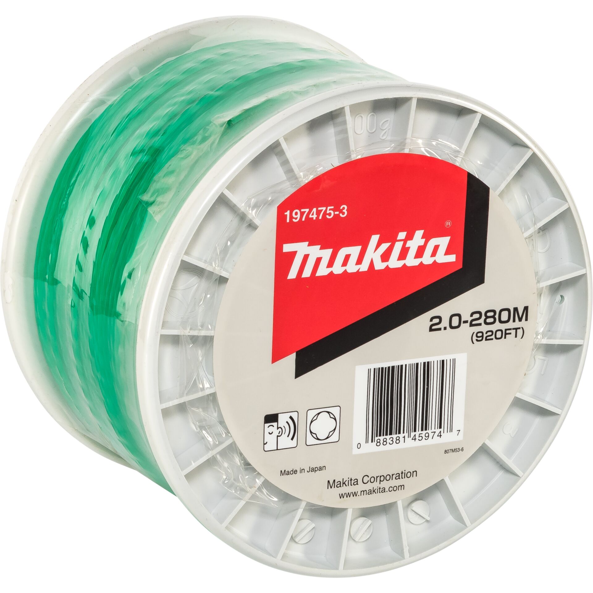 Makita 197475-3 Mähfaden 2mm x 280 m grün Makita 197475-3 Mähfaden 2mm x 280 m grün