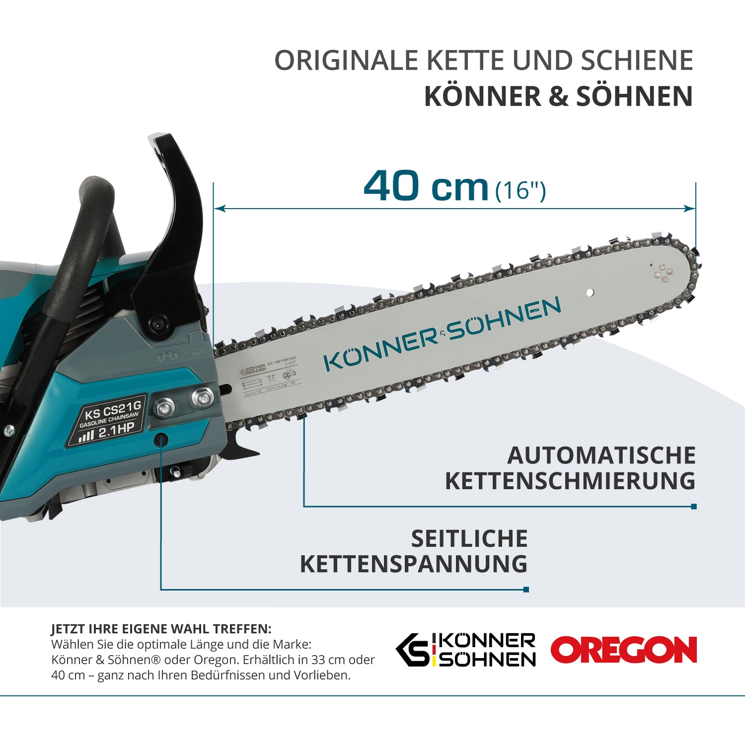 Benzin-Kettensäge KS CS21G-16-1