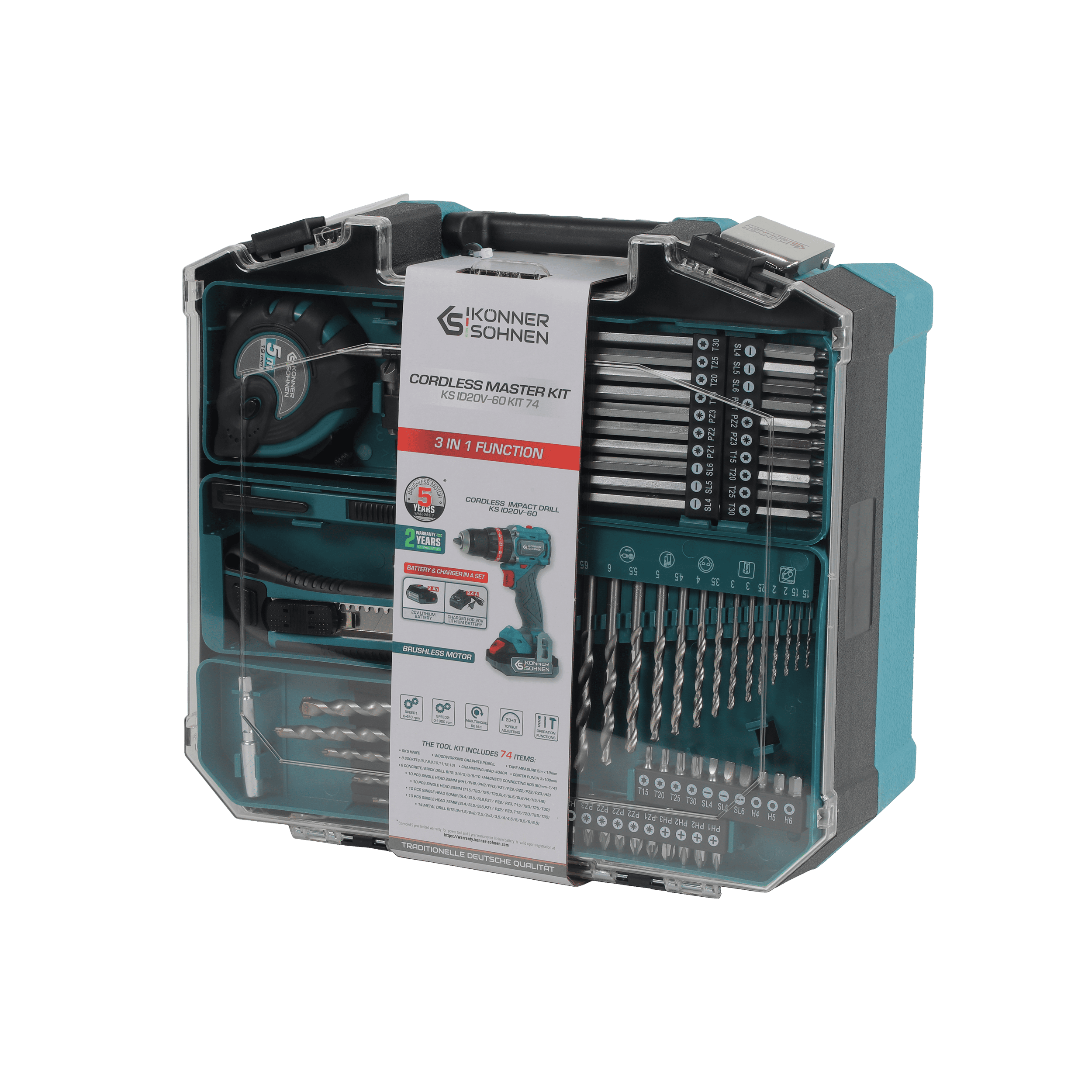 Kabelloses Meister-Set KS ID20V-60 KIT 74 PLUS
