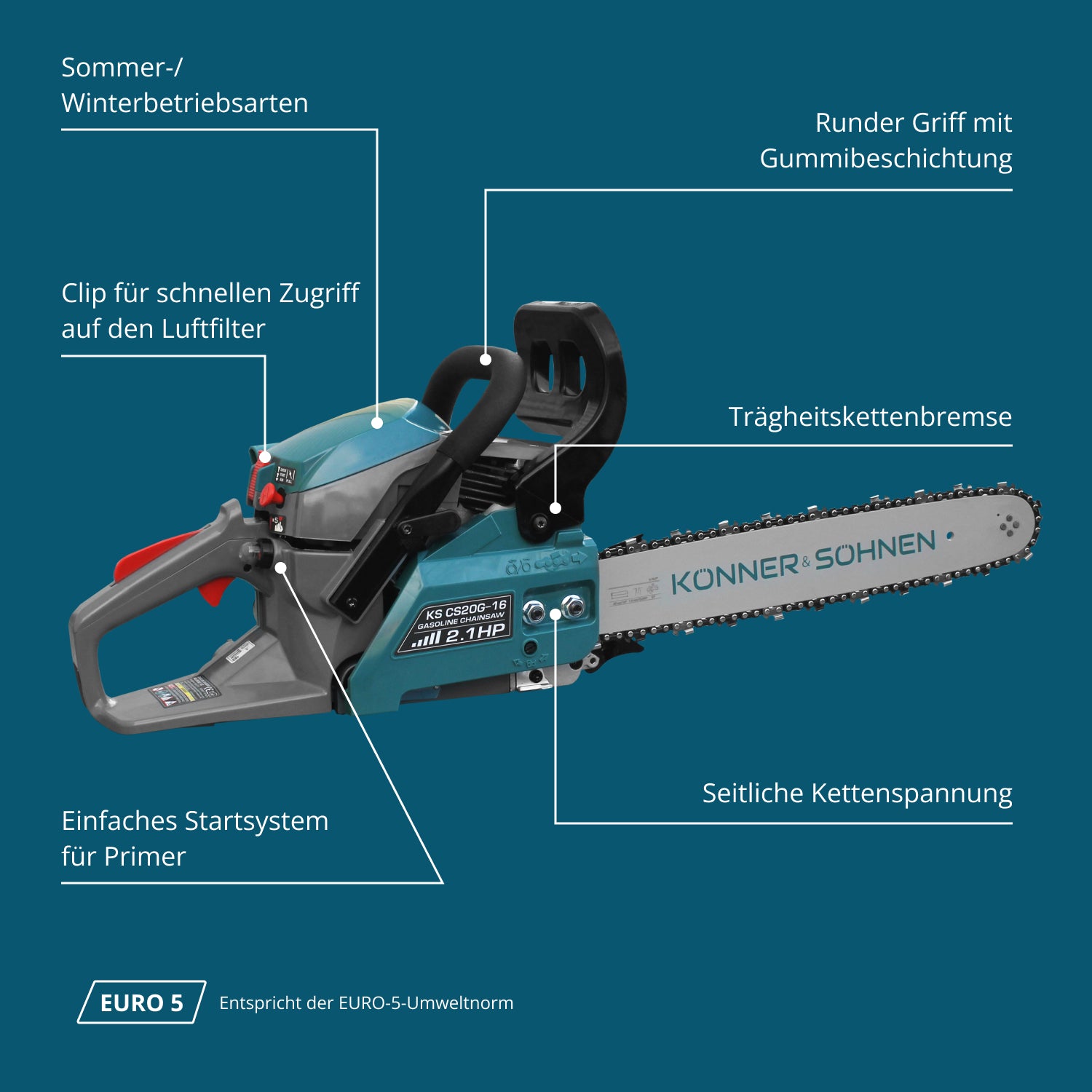 Benzin-Kettensäge KS CS20G-16