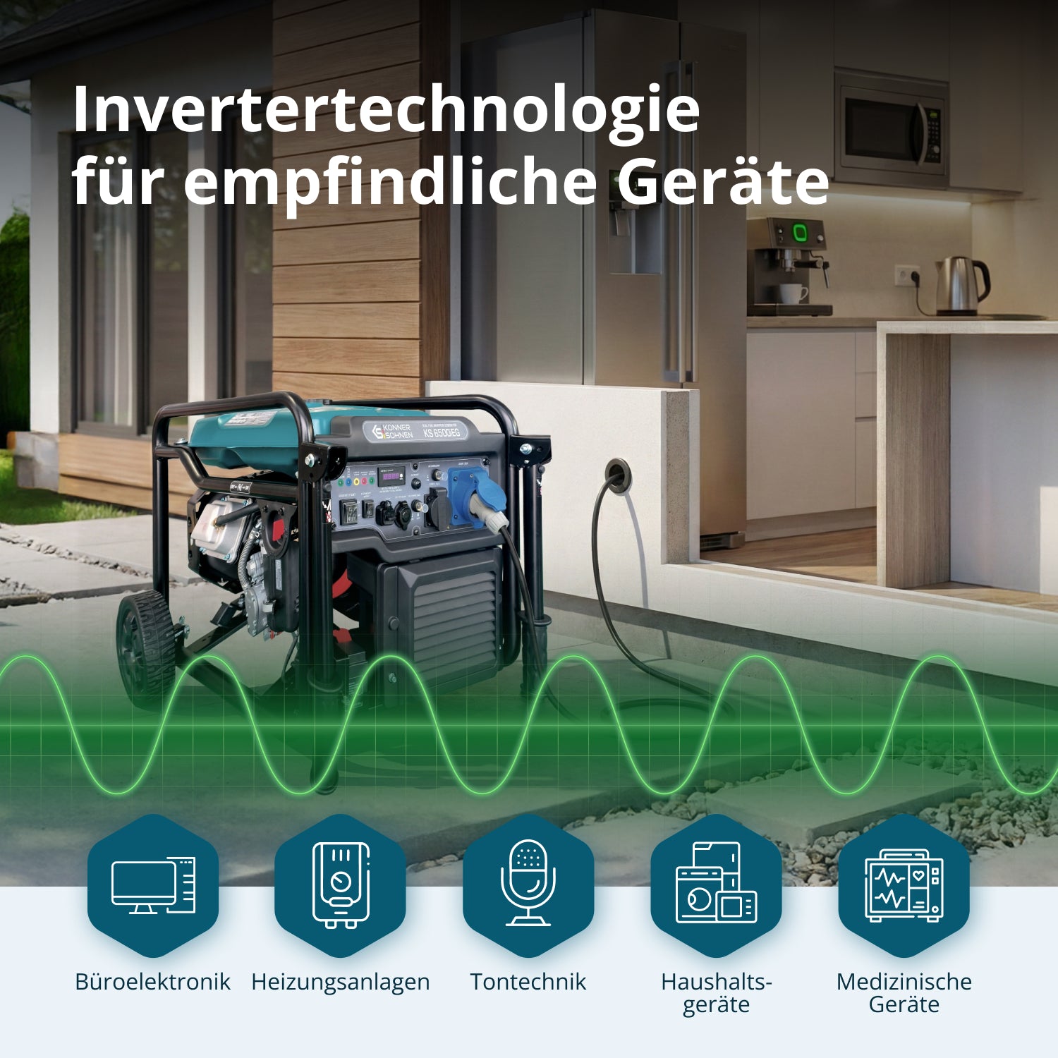 Inverter Generator KS 6500iEG (Benzin/Gas)