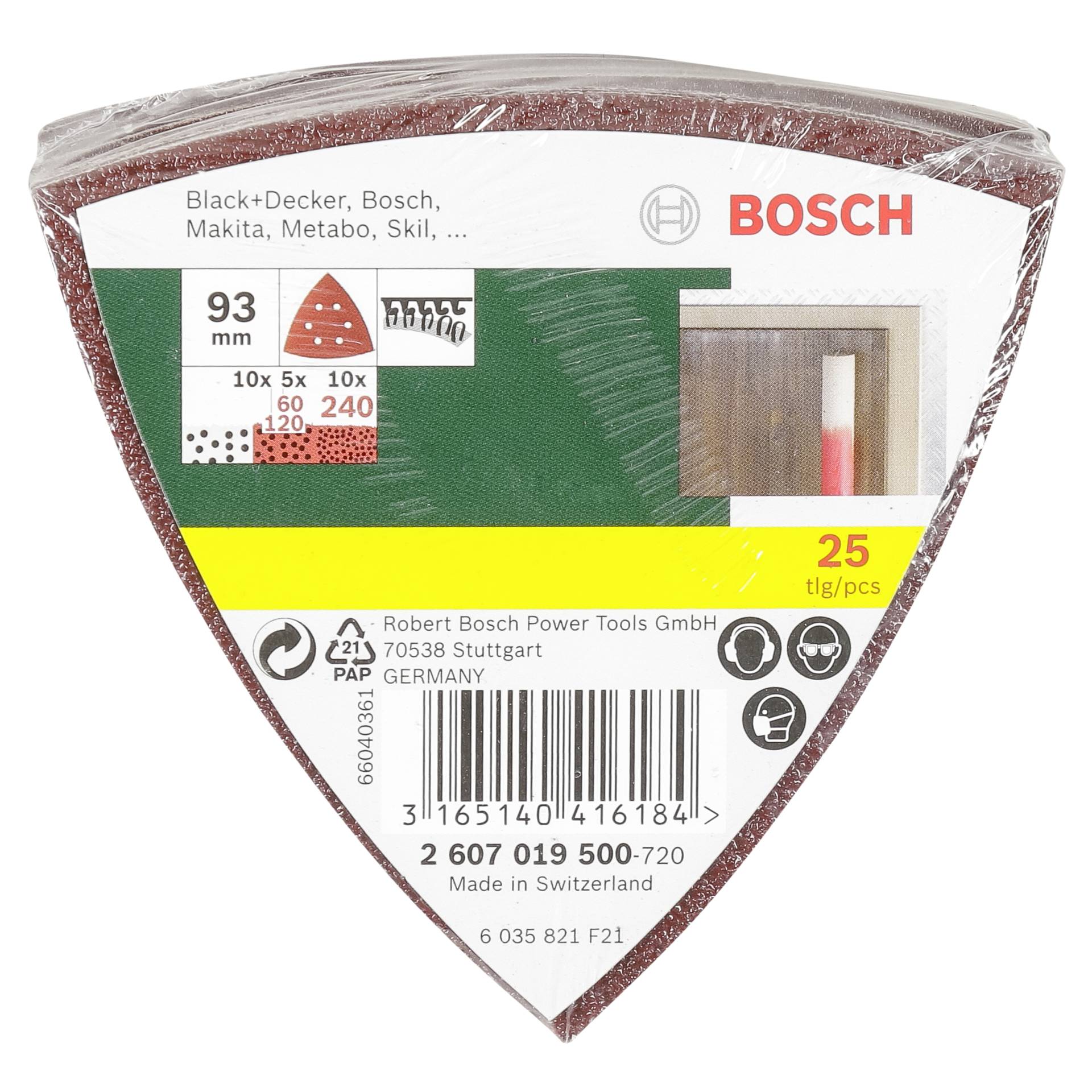 Bosch 25 Schleifblätter für Deltaschleifer Körnung 60/120/24 Bosch 25 Schleifblätter für Deltaschleifer Körnung 60/120/24