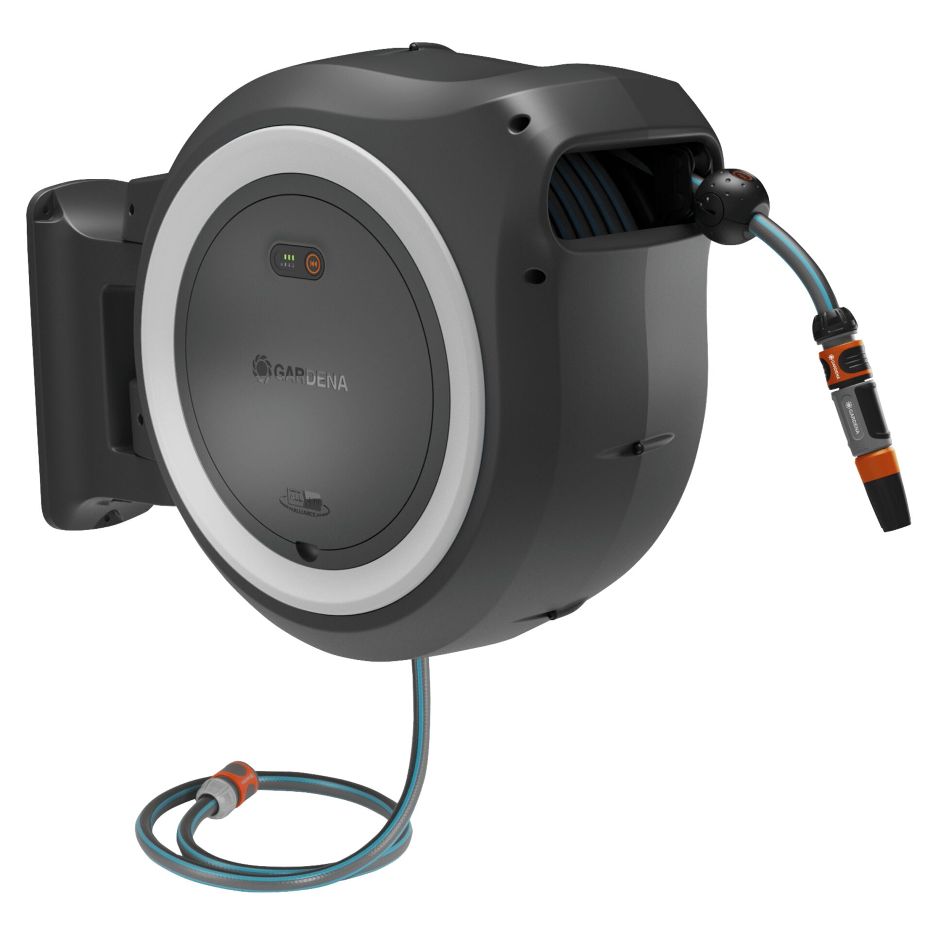 Gardena Akku-Wand-Schlauchbox PowerRoll XL 18V weiß 35 m