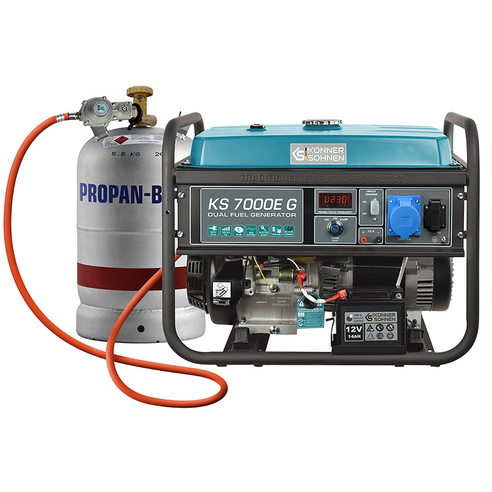 LPG/Benzin-Generator "Könner & Söhnen" KS 7000E G