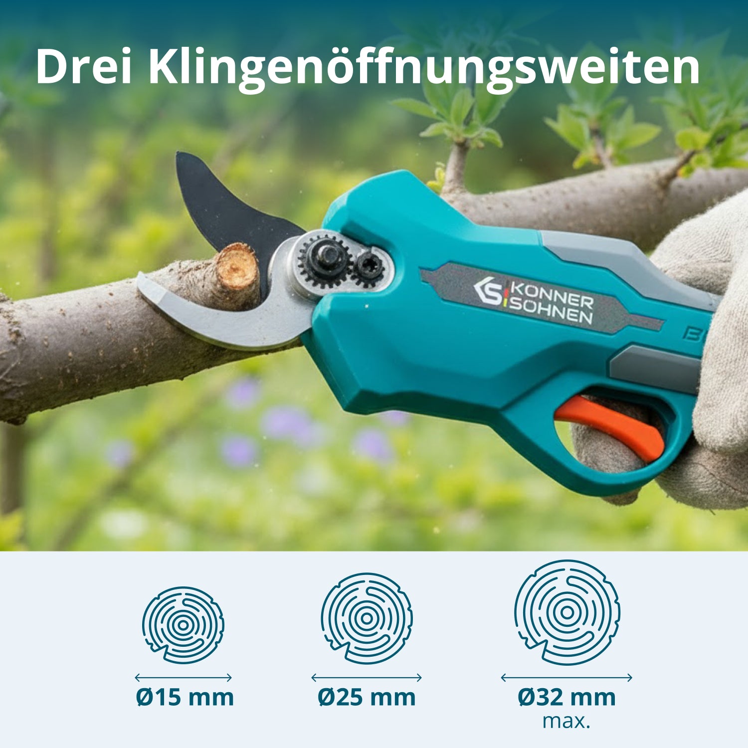 Akku-Gartenschere KS CPS20V-32 Case PLUS