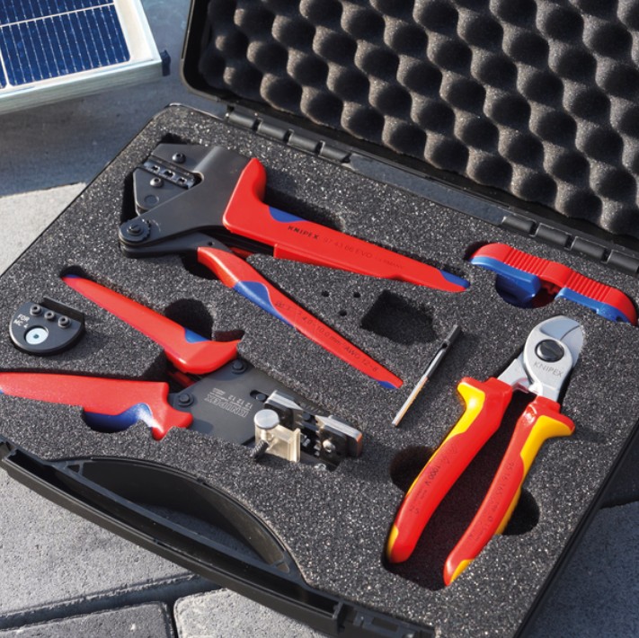 KNIPEX Werkzeugkoffer PV 7-tlg. für Solar-Steckverbinder MC4