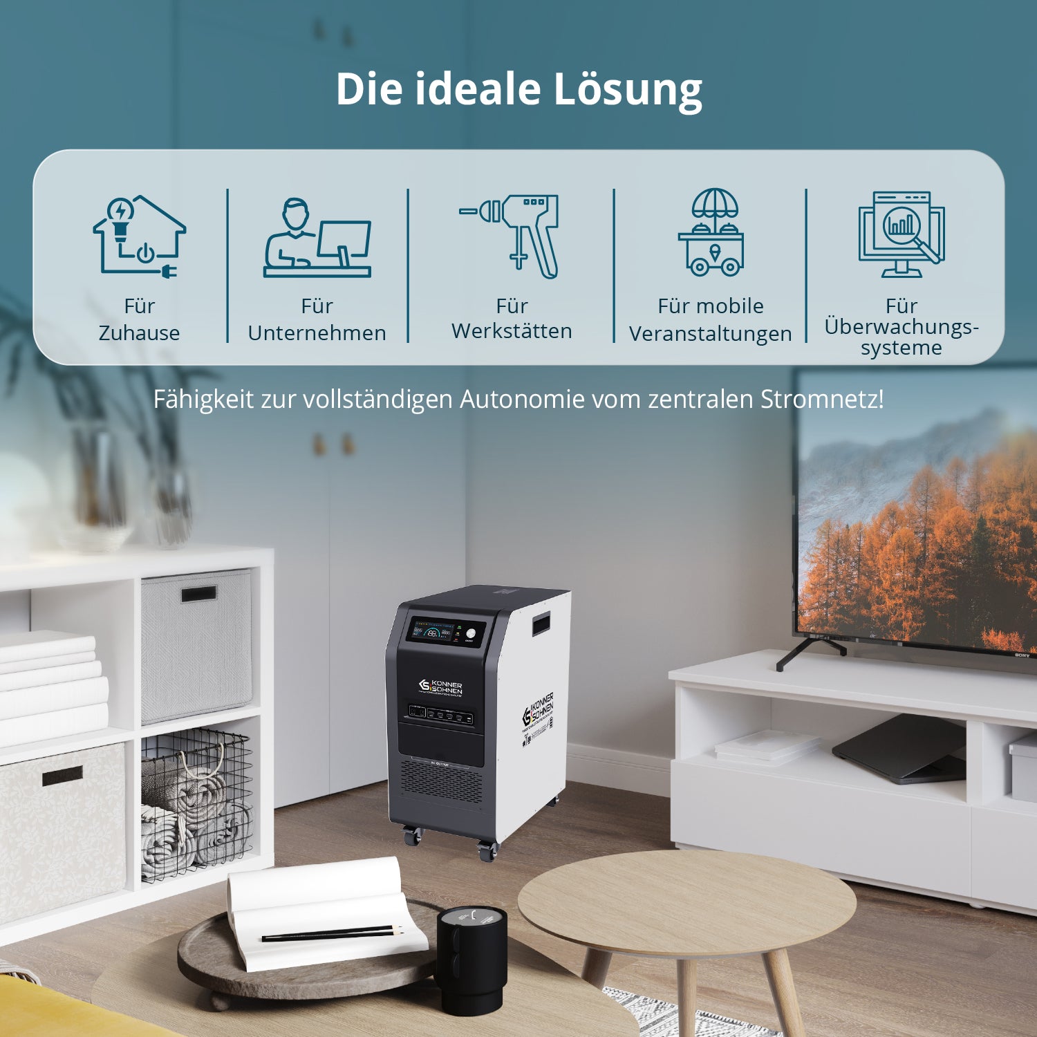 Tragbare 3-in-1-Stromstation KS 5200PS