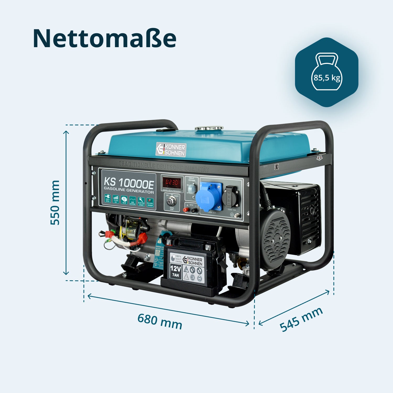 Benzin-Generator "Könner & Söhnen" KS 10000E