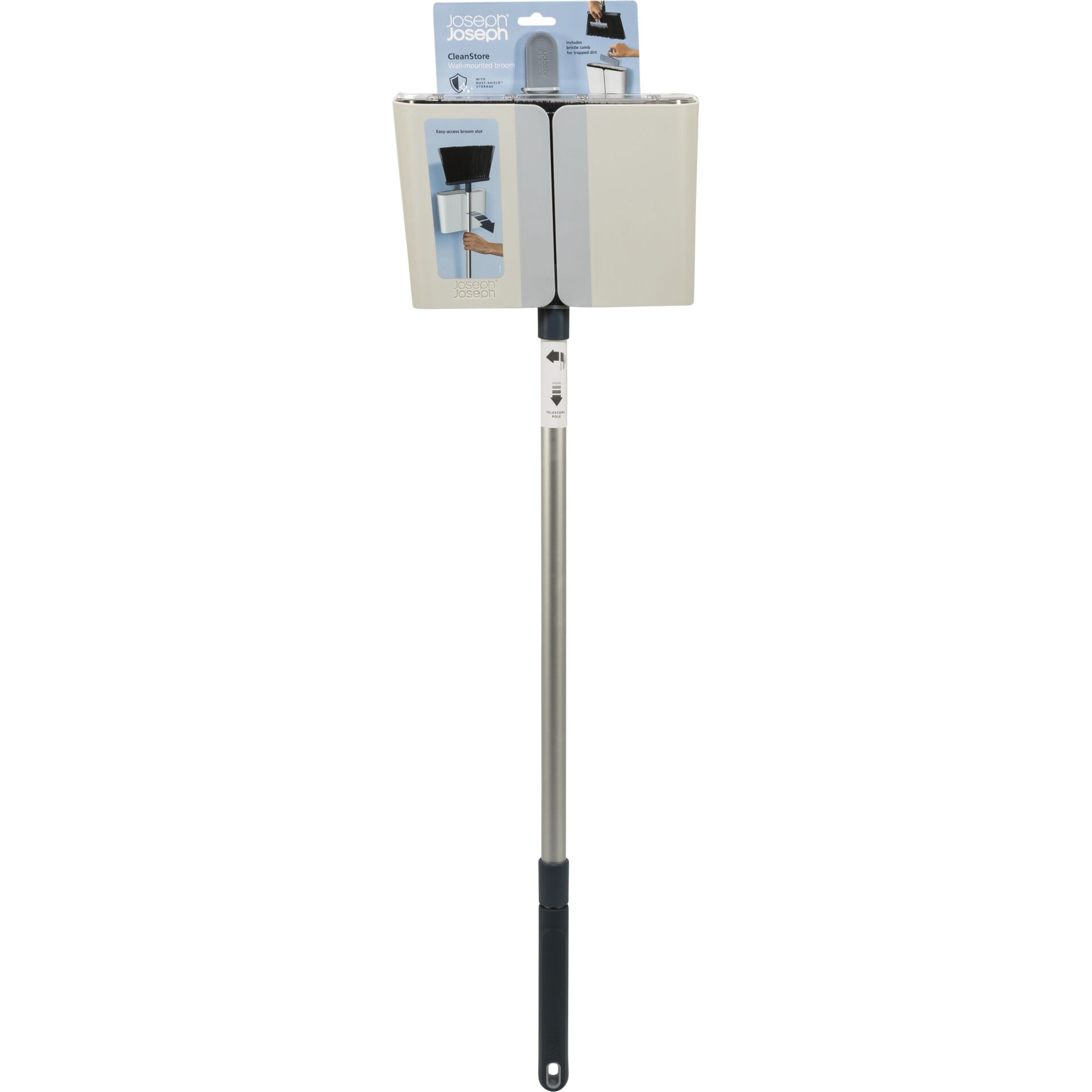 Joseph Joseph CleanStore blau Wandmontierter Besen Joseph Joseph CleanStore blau Wandmontierter Besen
