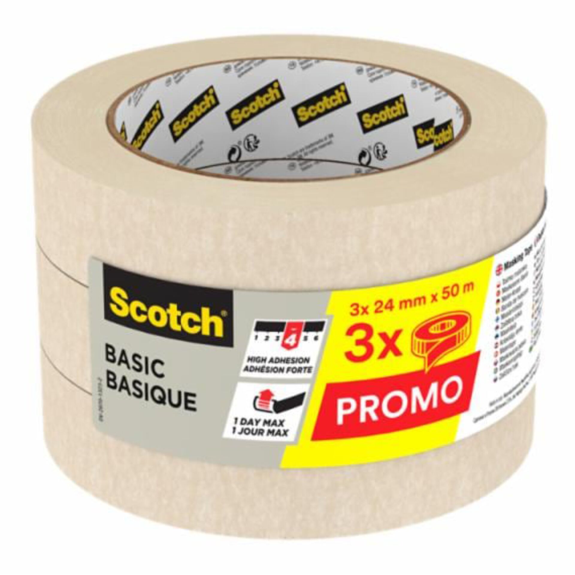 3x1 Scotch Abdeckband Basic 24mmx50m, beige 2010/24 3x1 Scotch Abdeckband Basic 24mmx50m, beige 2010/24
