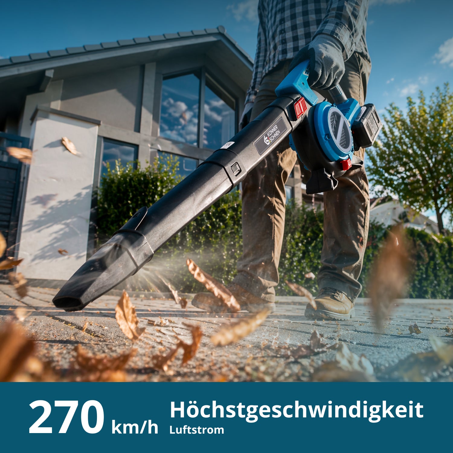 Akku-Gartensauger mit Laubzerkleinerungsfunktion KS LBV-40V