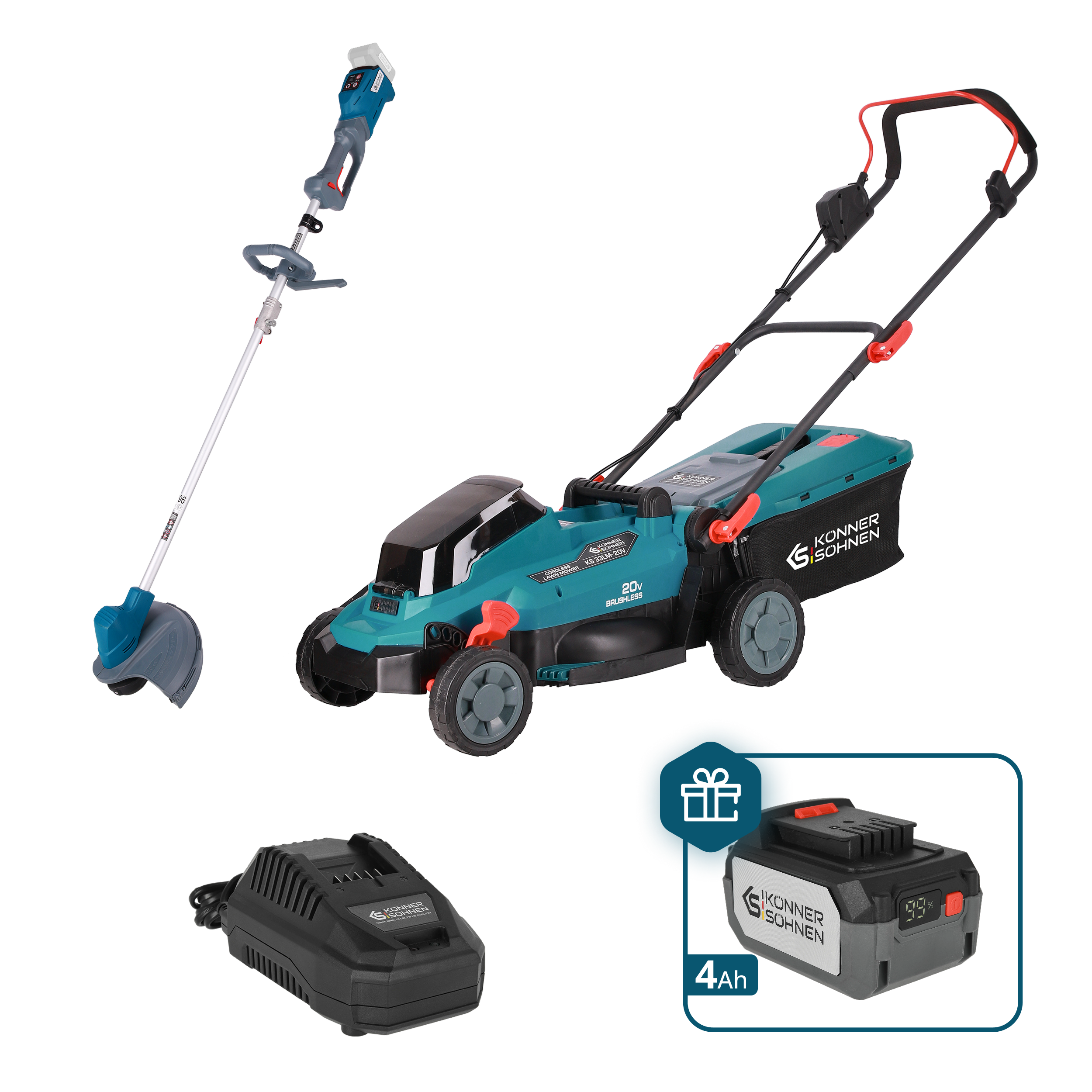 Promotionsset zur Rasenpflege KS 33LM-BCT20V-SET