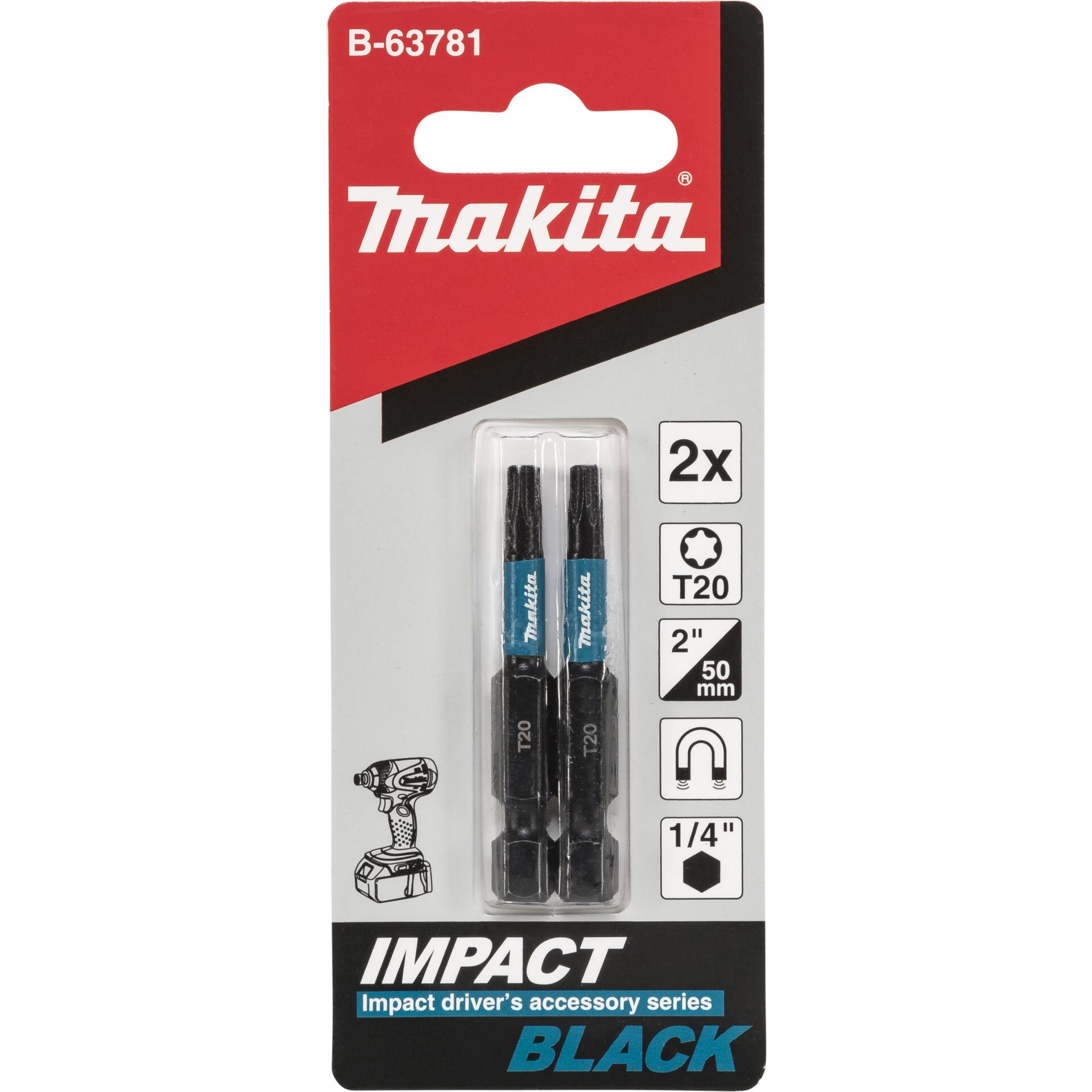 Makita B-63781 Bit T20x50mm 2Stk. Makita B-63781 Bit T20x50mm 2Stk.