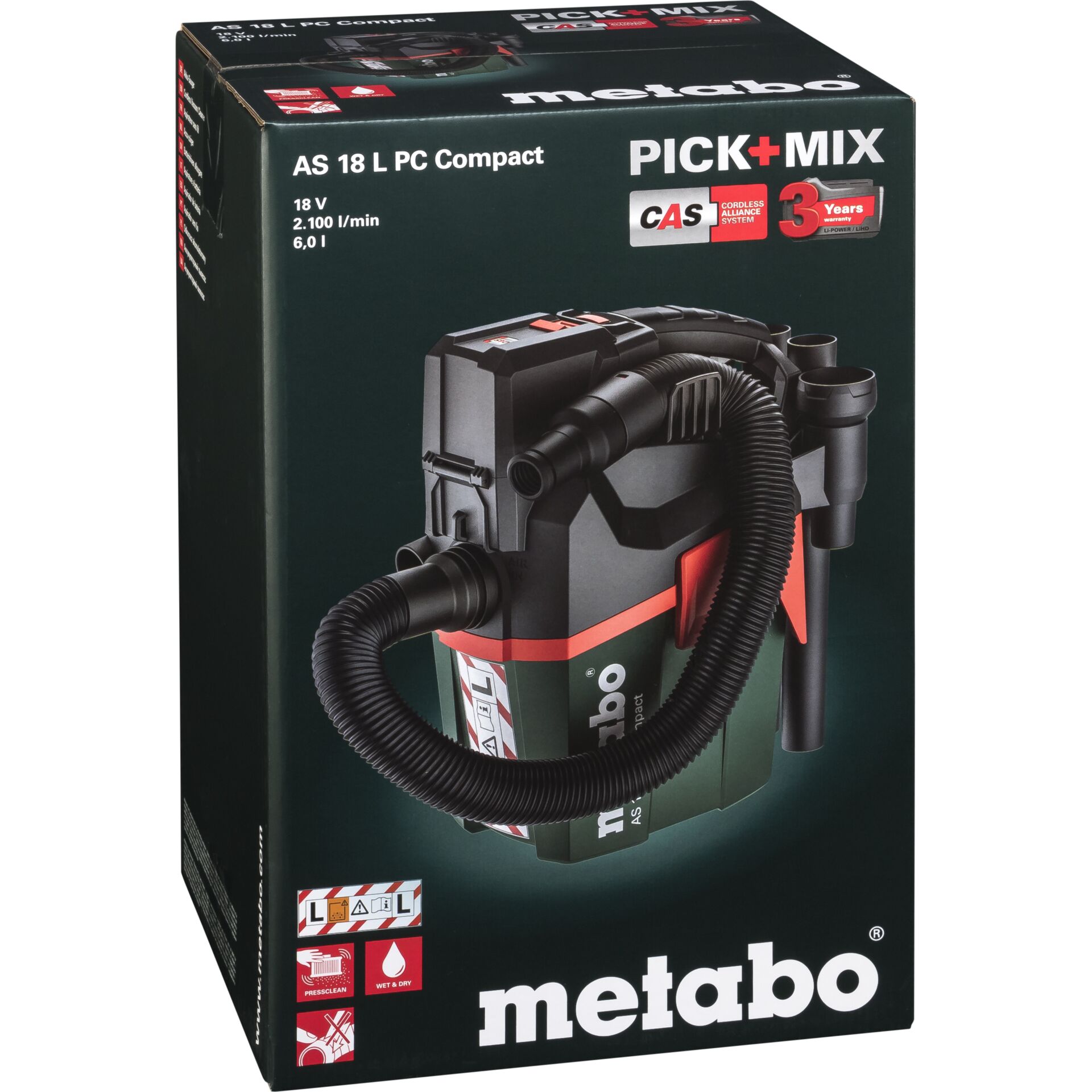 Metabo AS 18 L PC Compact Akku-Sauger Metabo AS 18 L PC Compact Akku-Sauger