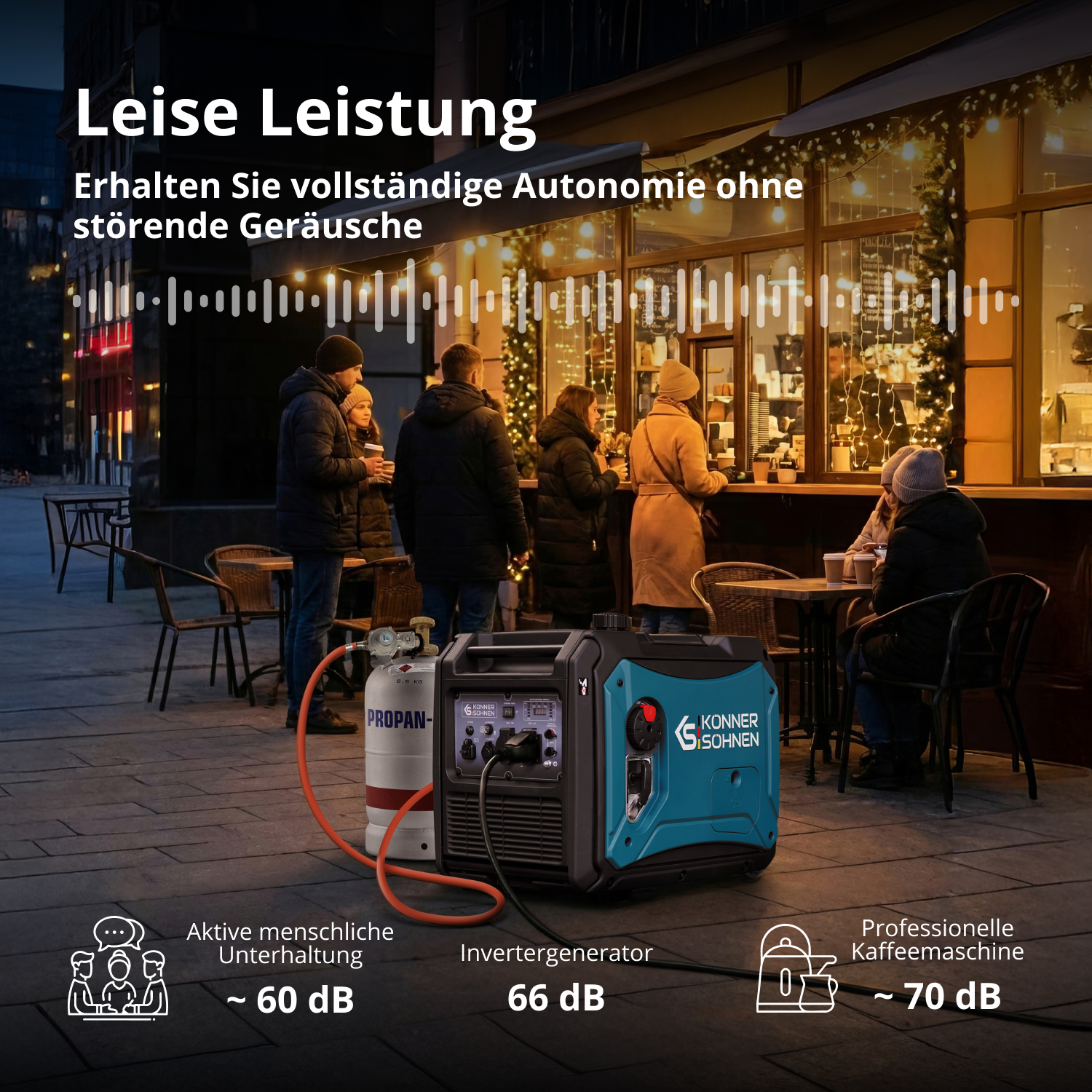 Könner & Söhnen LPG/Benzin-Inverter-Generator KS 4000iEG S