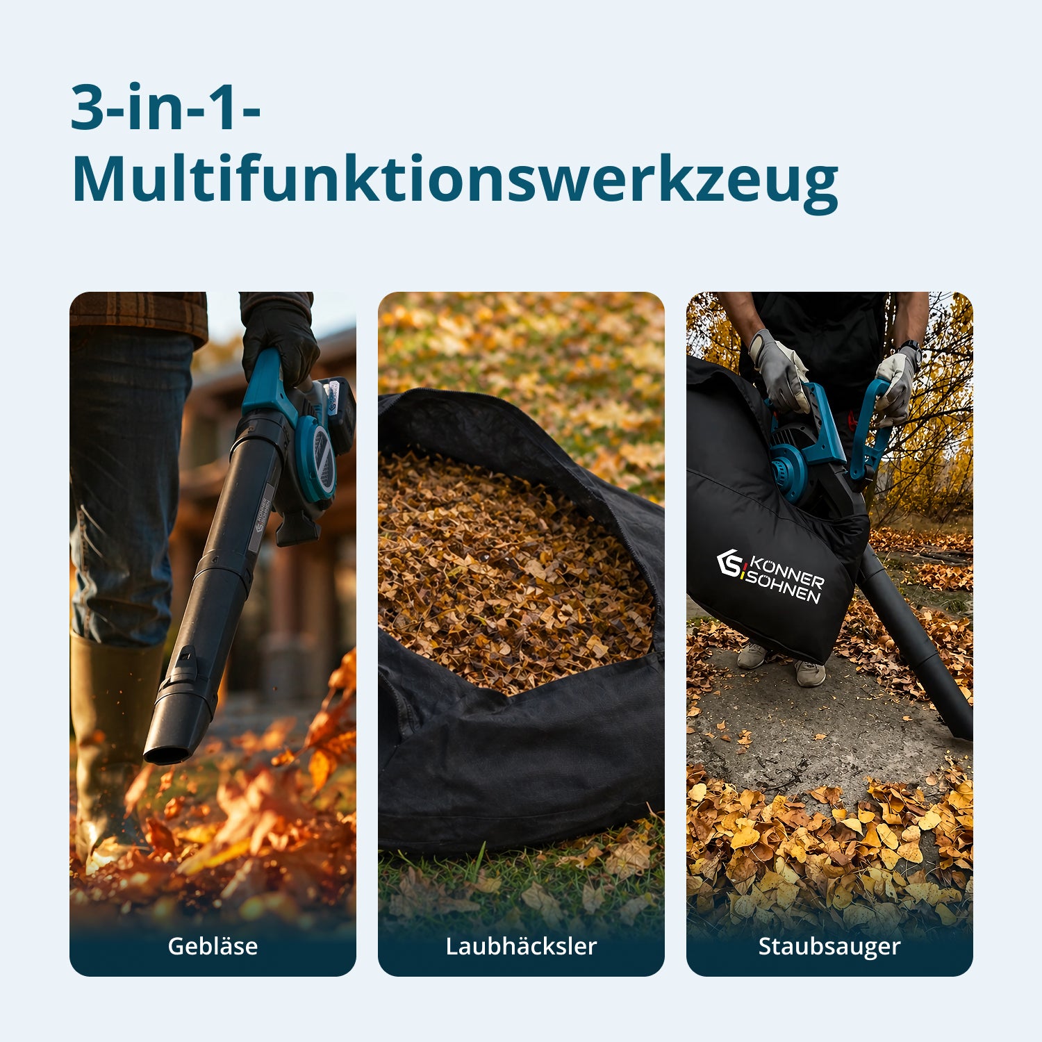 Akku-Gartensauger mit Laubzerkleinerungsfunktion KS LBV-40V