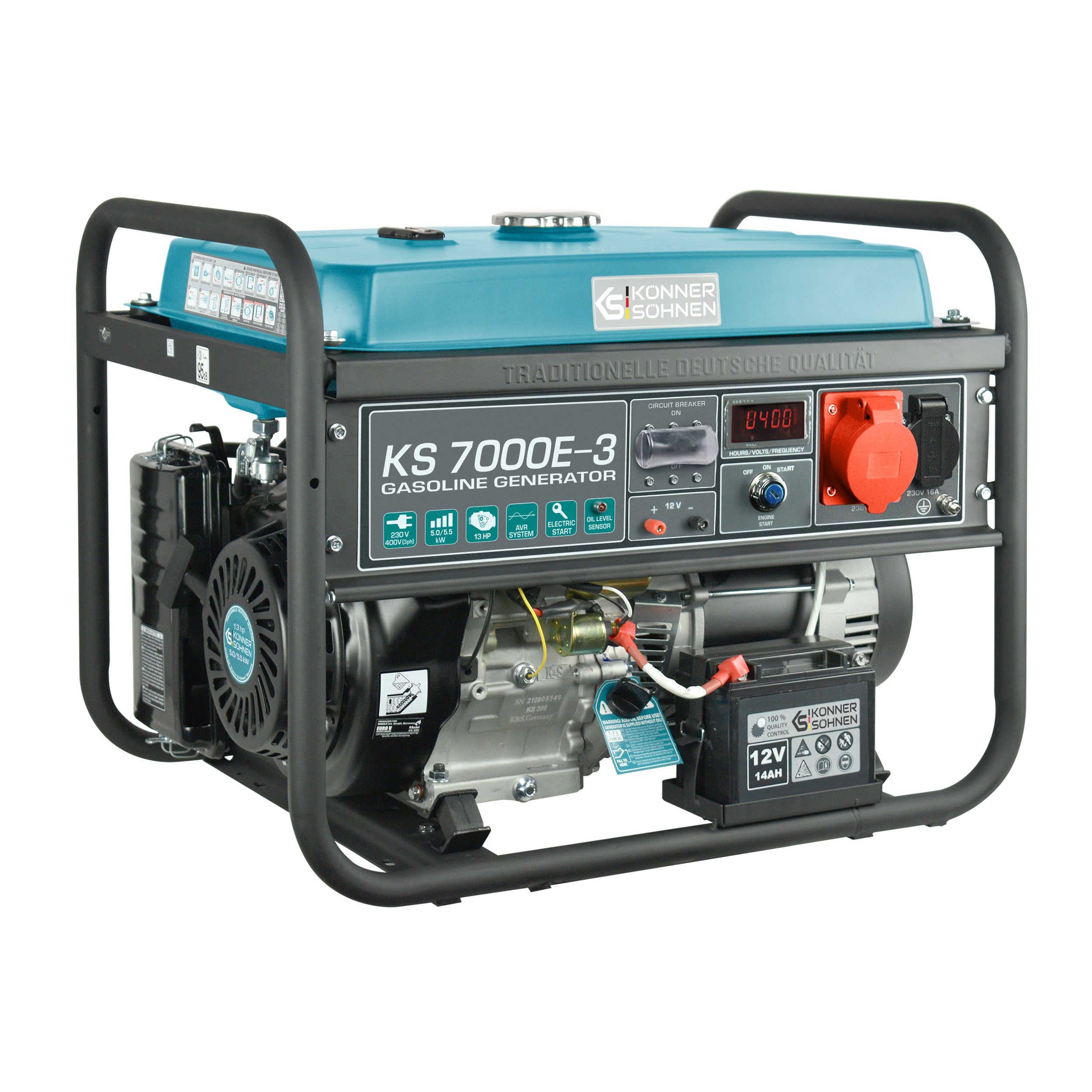 Könner & Söhnen Benzin-Generator KS 7000E-3