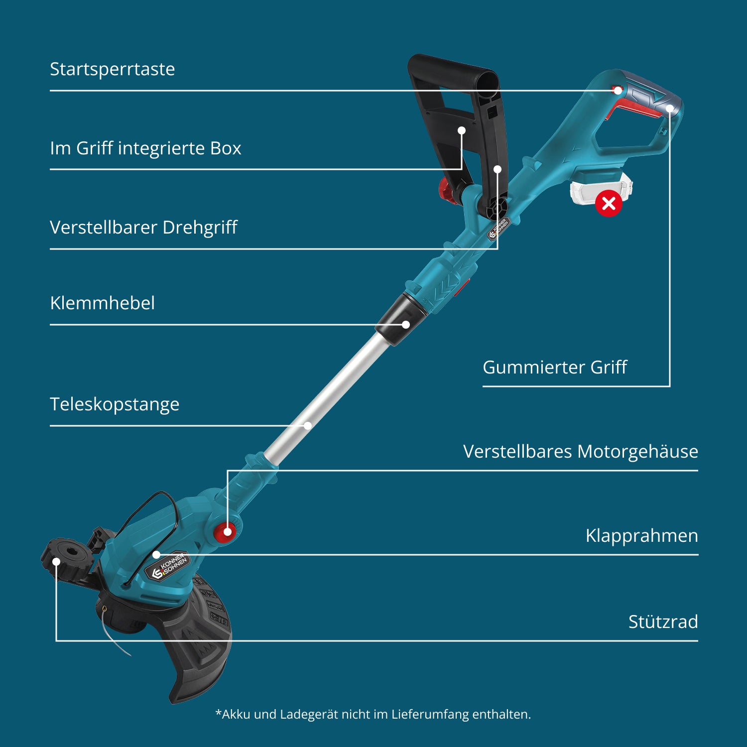 Akku-Rasentrimmer KS GT-20V