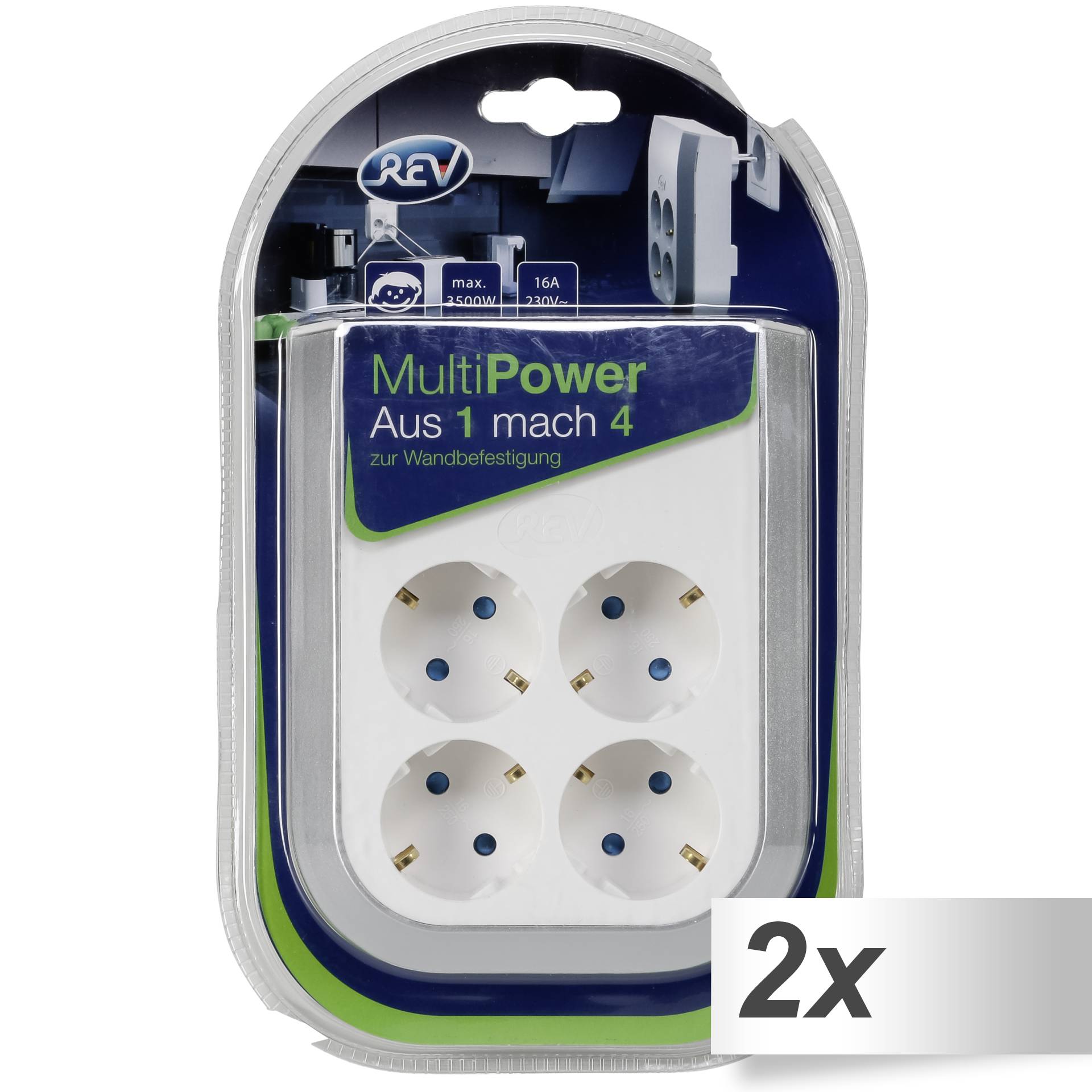 2x REV MultiPower 4-fach Steckdosenerweiterung 2x REV MultiPower 4-fach Steckdosenerweiterung