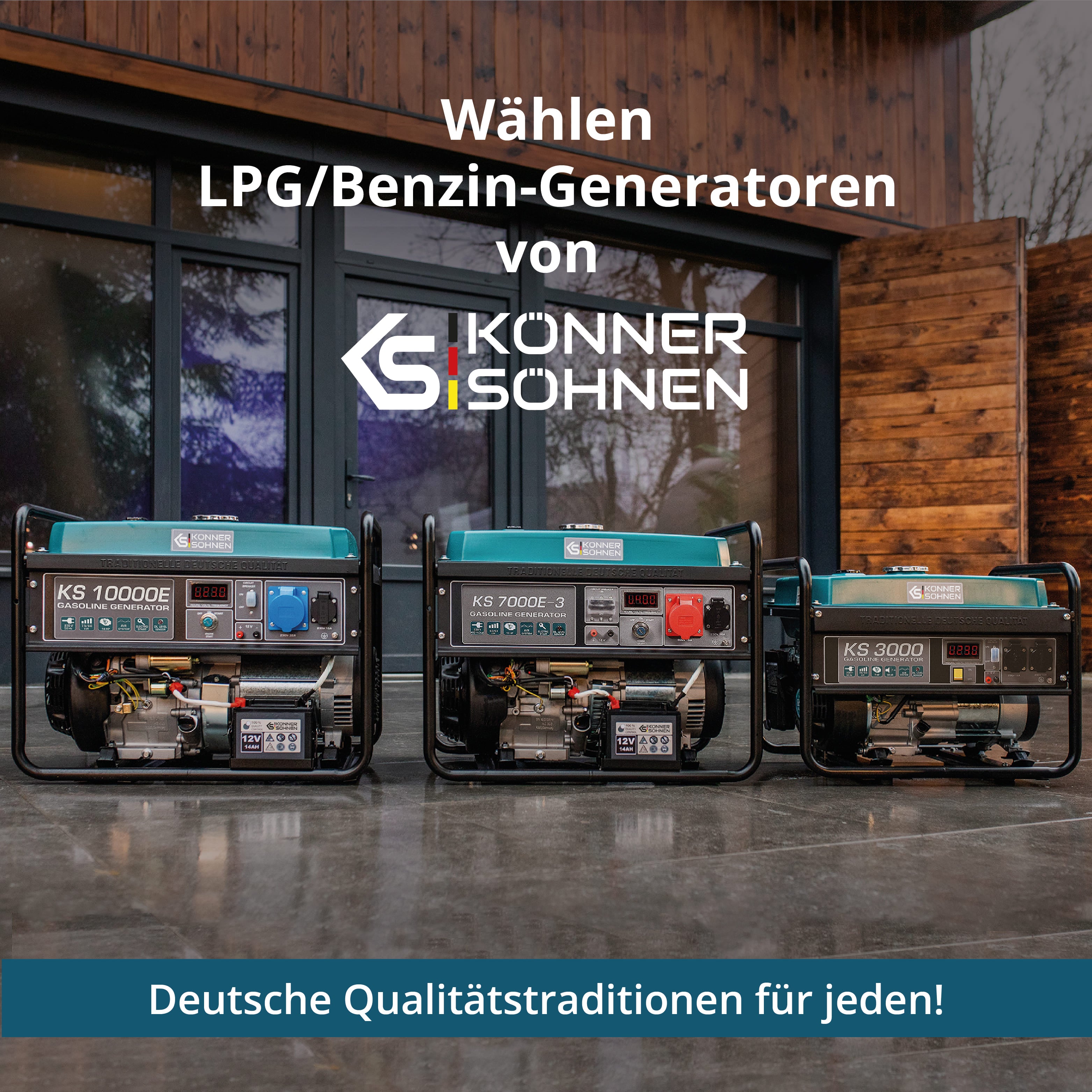 LPG/Benzin-Generator "Könner & Söhnen" KS 7000E G