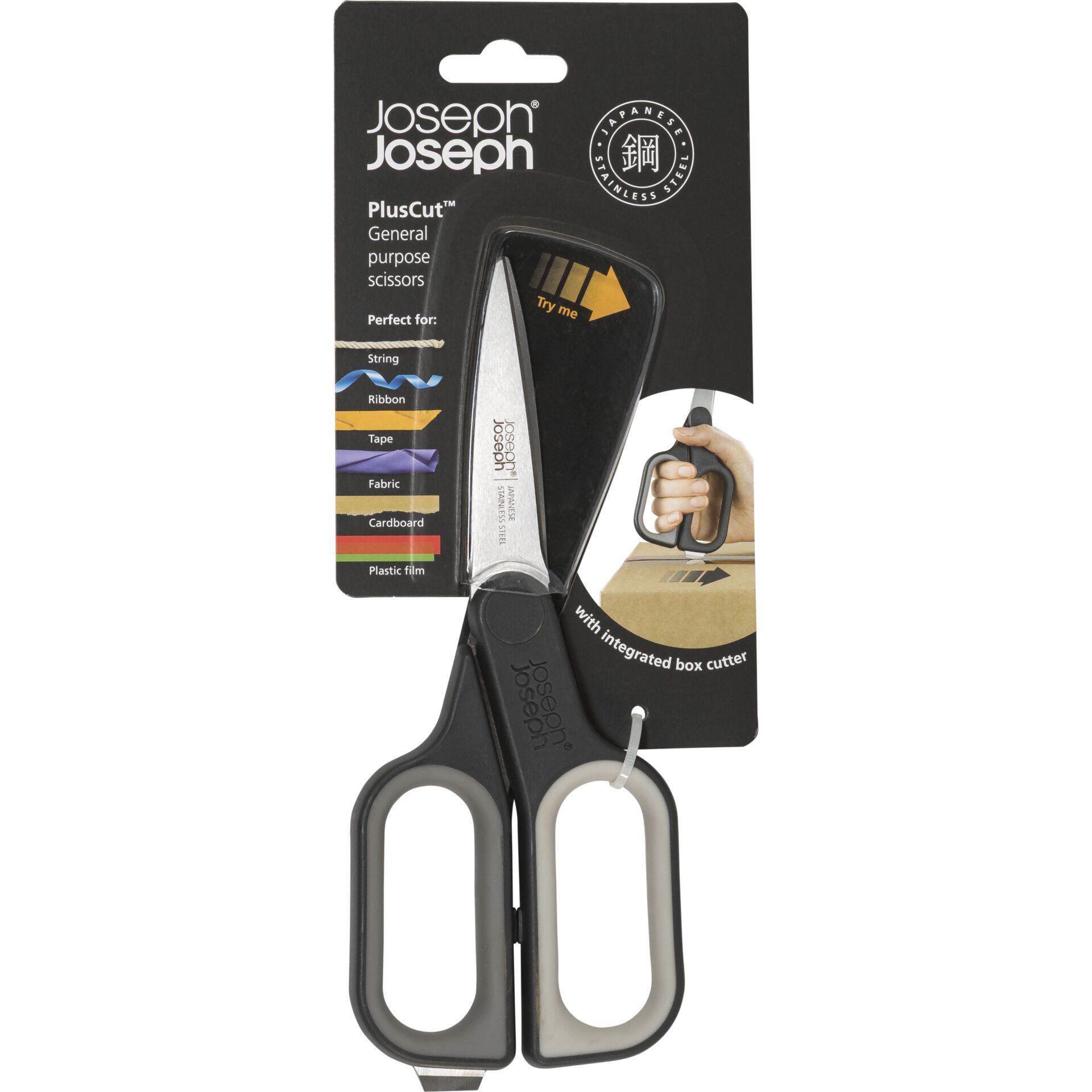 Joseph Joseph CutPlus grau Allzweckschere mit Box Cutter Joseph Joseph CutPlus grau Allzweckschere mit Box Cutter