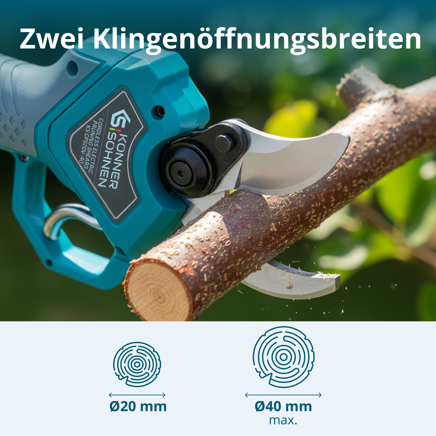 Akku-Gartenschere KS CPS20V-40 Case PLUS