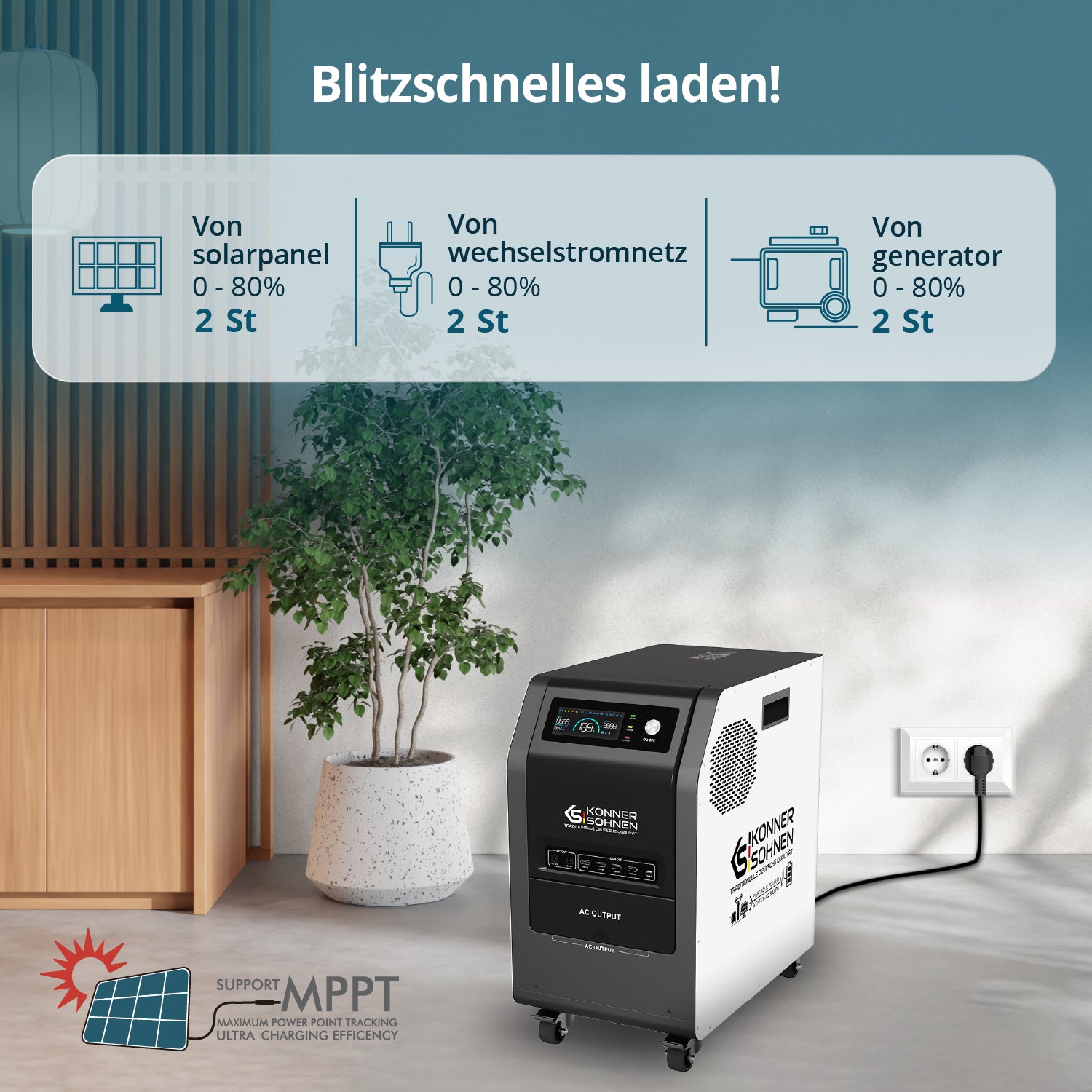 Tragbare 3-in-1-Stromstation KS 3000PS
