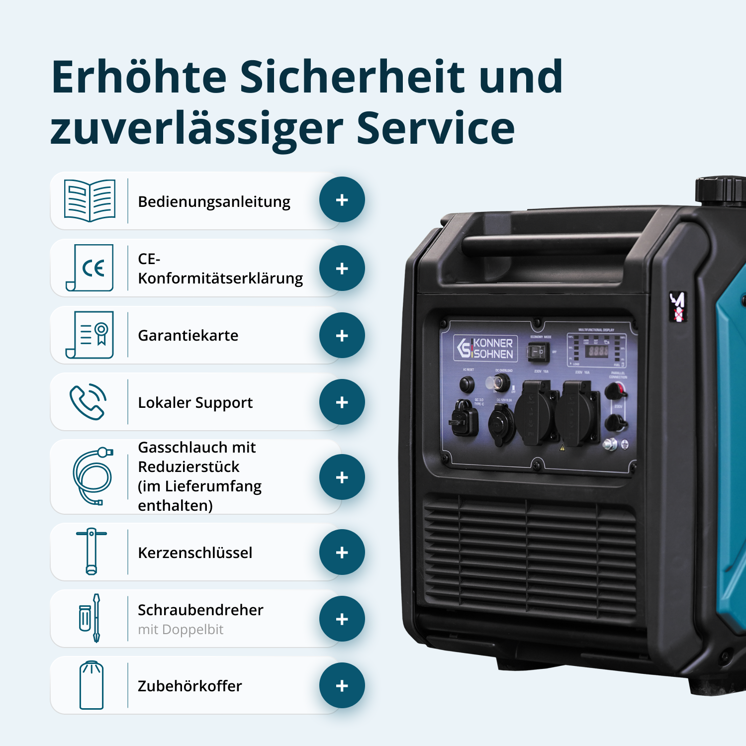 Könner & Söhnen LPG/Benzin-Inverter-Generator KS 4000iEG S