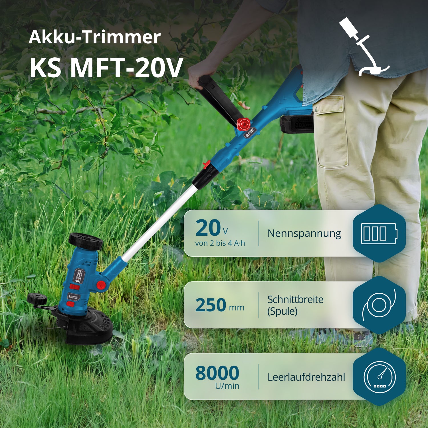 Akku-Multifunktionstrimmer KS MFT-20V