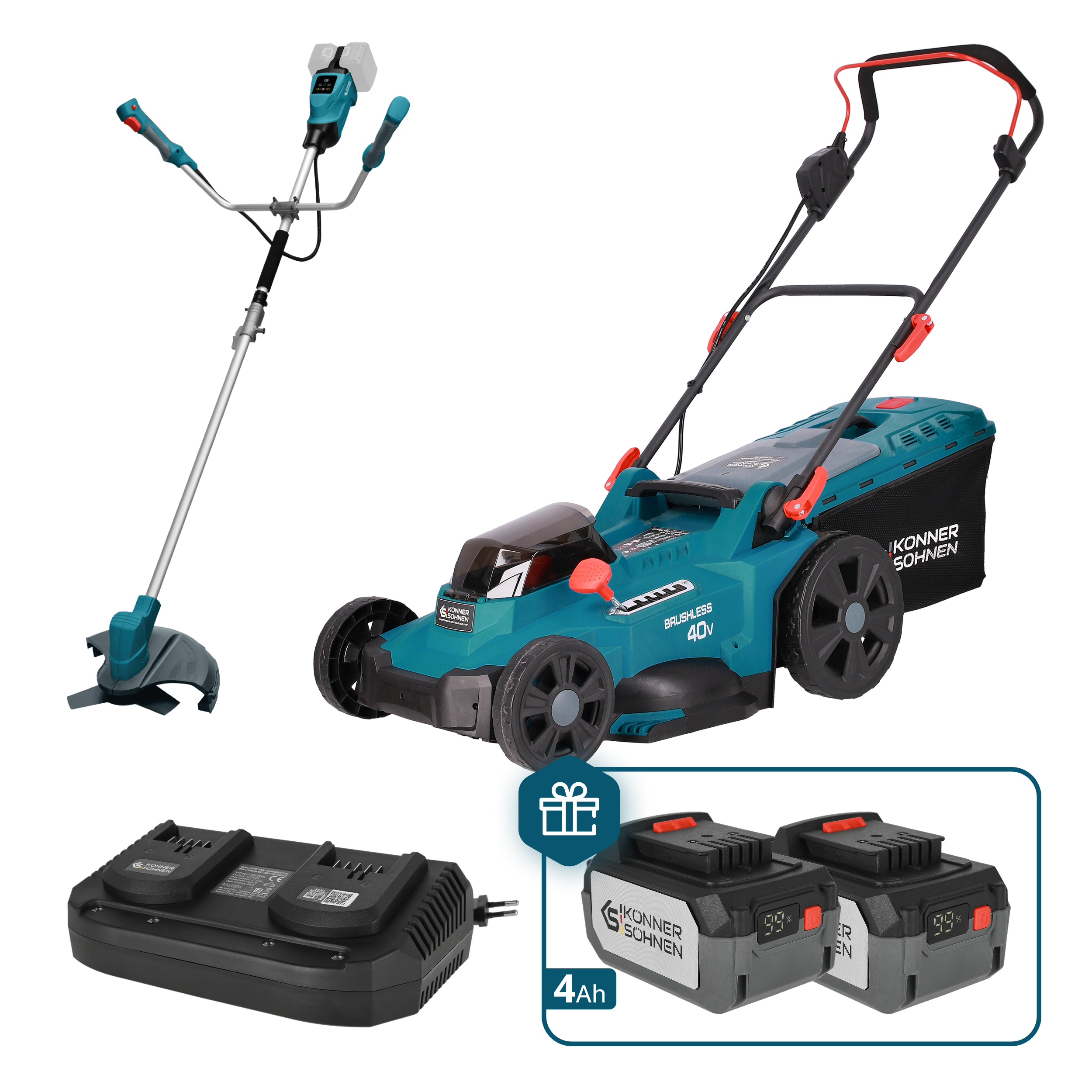 Aktion Rasenpflege-Set KS 43LM-BCT40V-SET