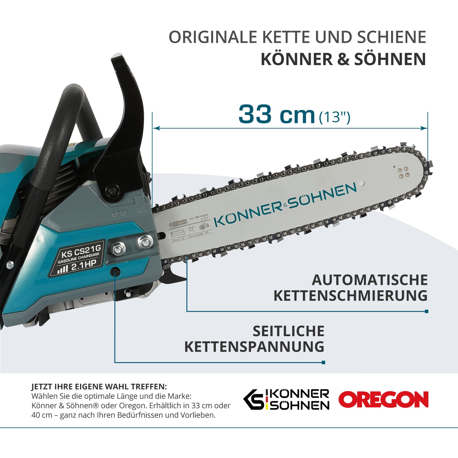 Benzin-Kettensäge KS CS21G-16-1
