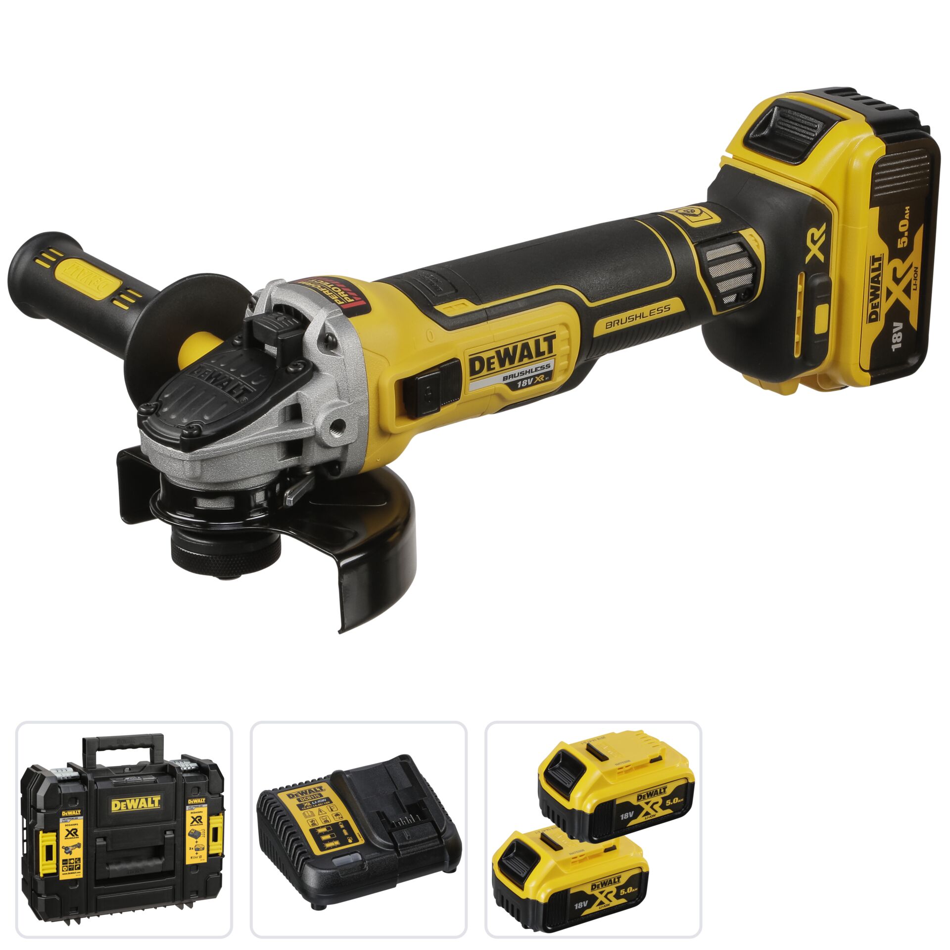 DeWalt DCG405P3-QW Akku-Winkelschleifer DeWalt DCG405P3-QW Akku-Winkelschleifer