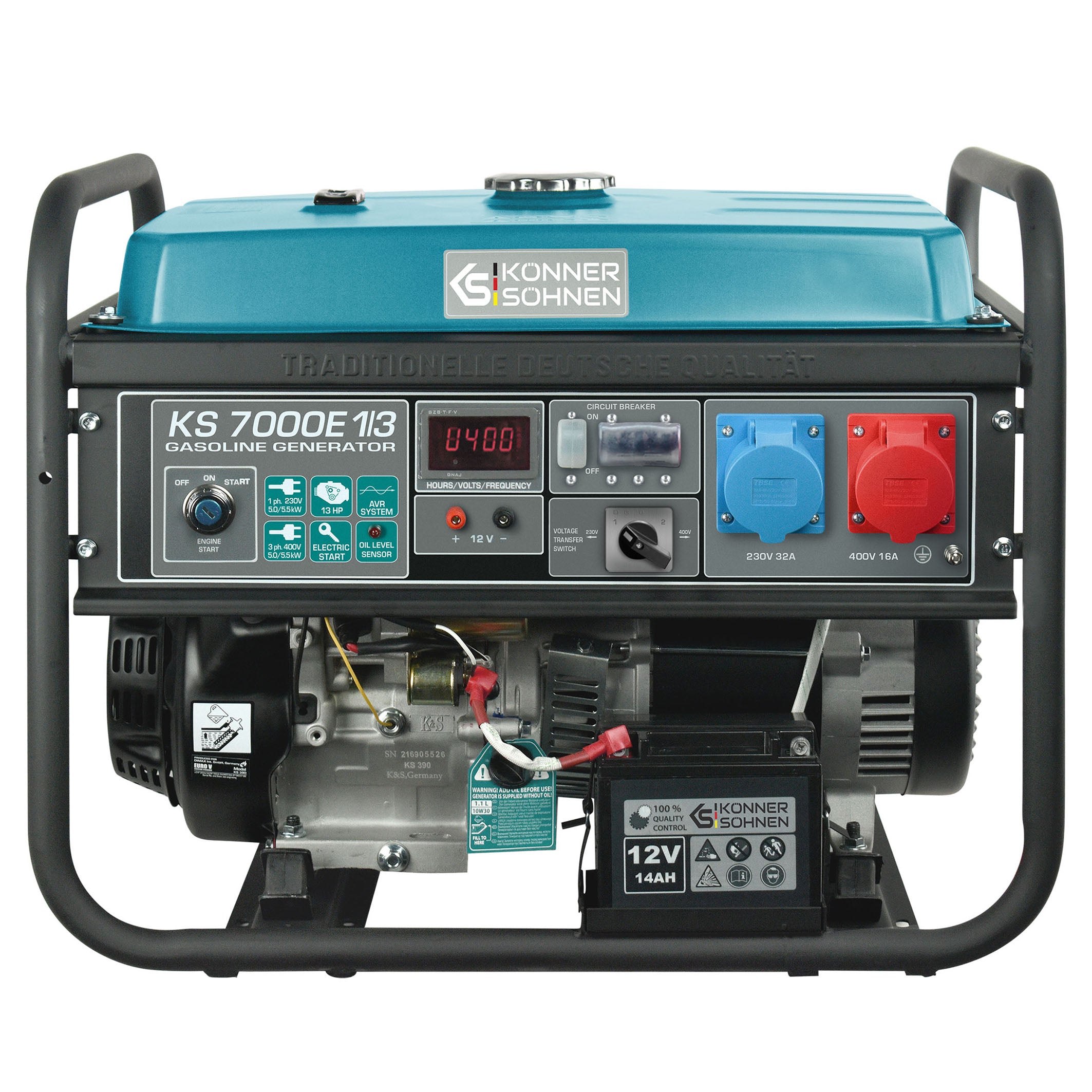 Benzin-Generator "Könner & Söhnen" KS 7000E 1/3