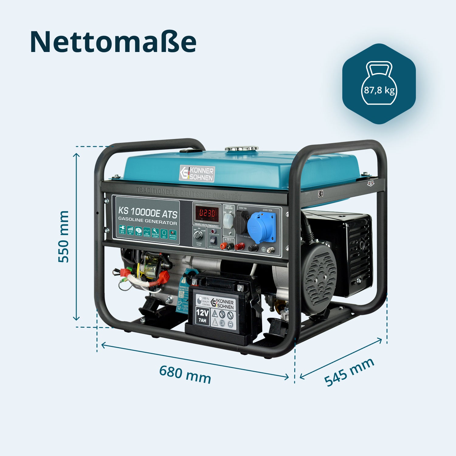 Benzin-Generator "Könner & Söhnen" KS 10000E ATS