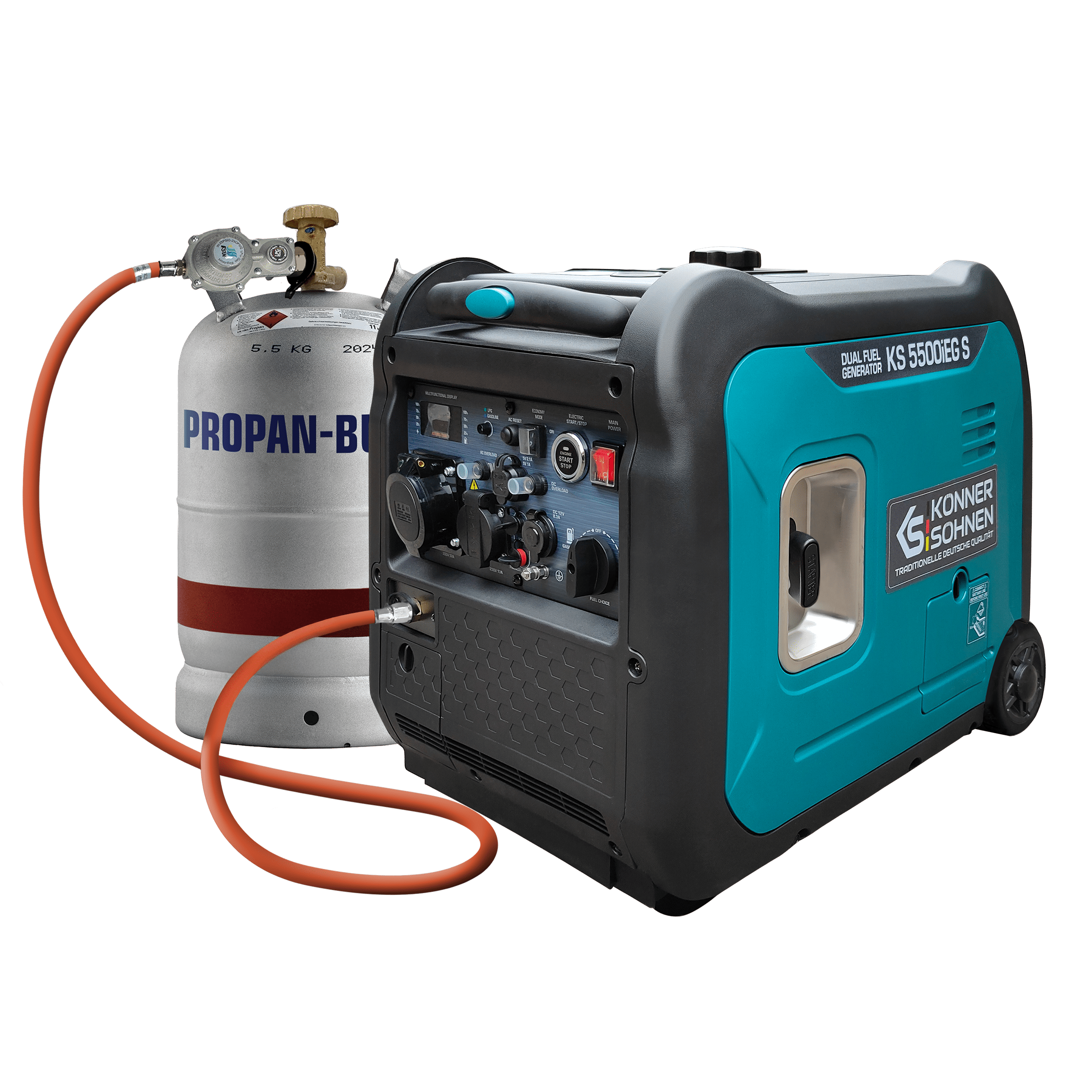 Könner & Söhnen LPG/Benzin-Inverter-Generator KS 5500iEG S