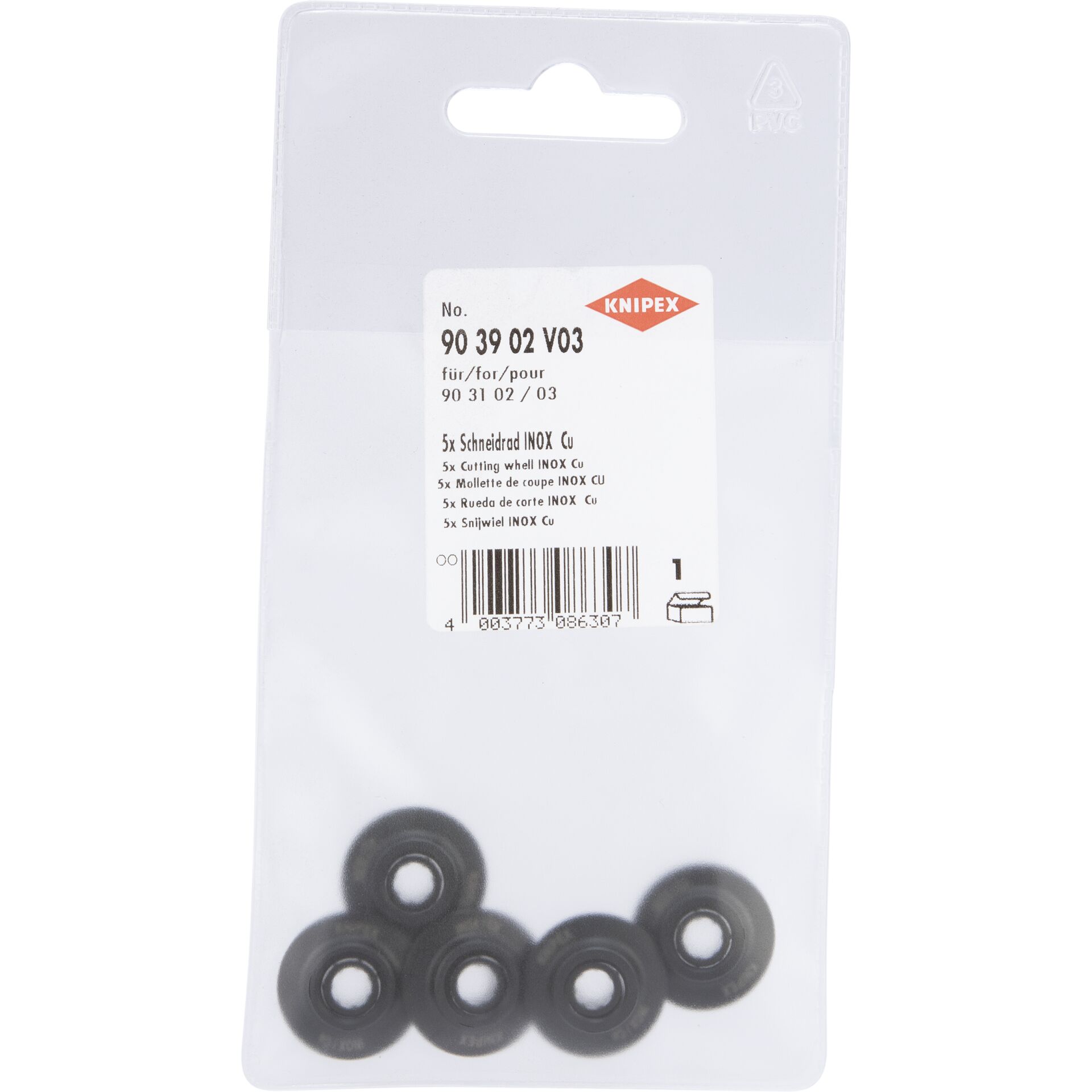 KNIPEX 5x Schneidrad INOX Cu für 90 31 02