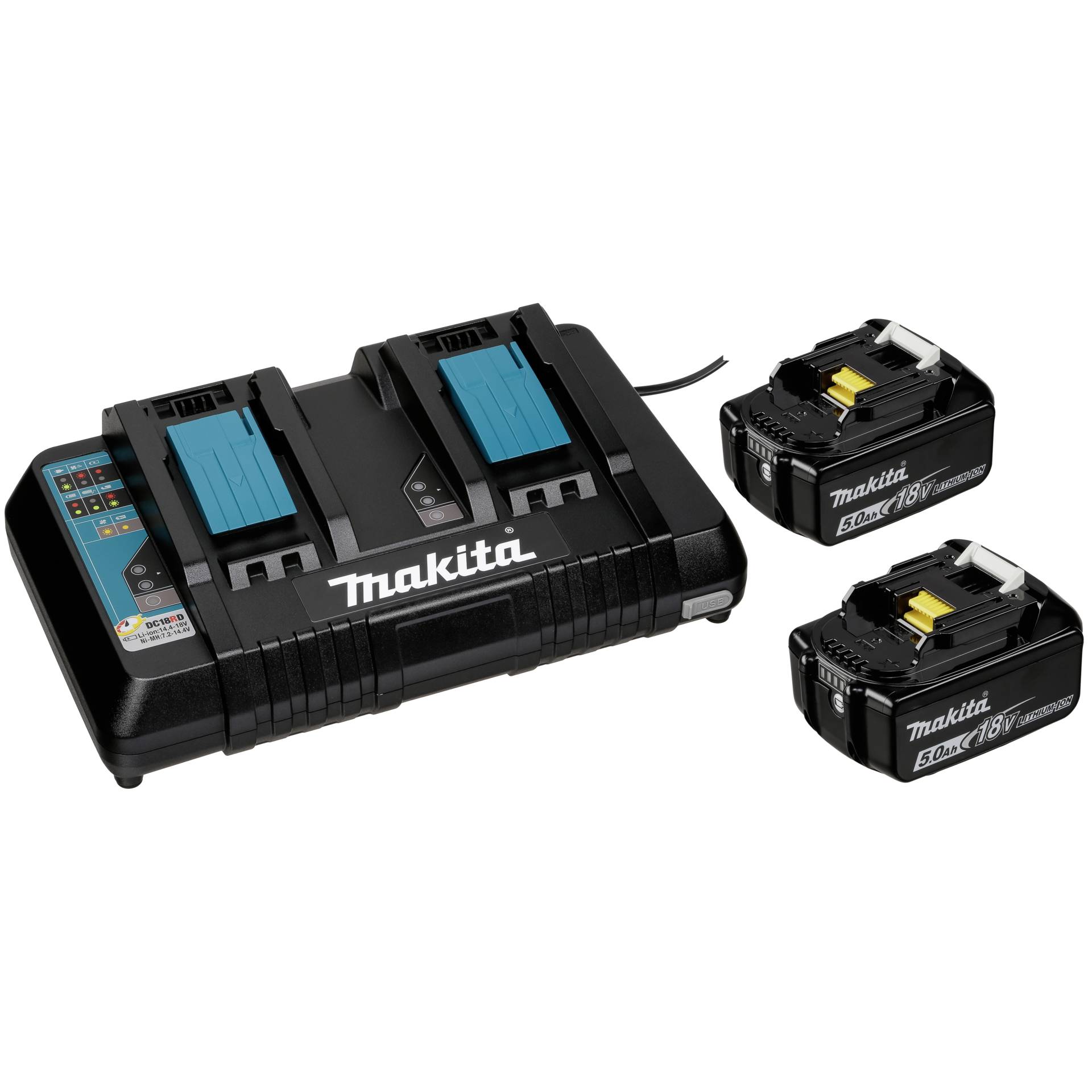 Makita Energy Kit 197629-2 2x BL1850B + DC18RD Makita Energy Kit 197629-2 2x BL1850B + DC18RD